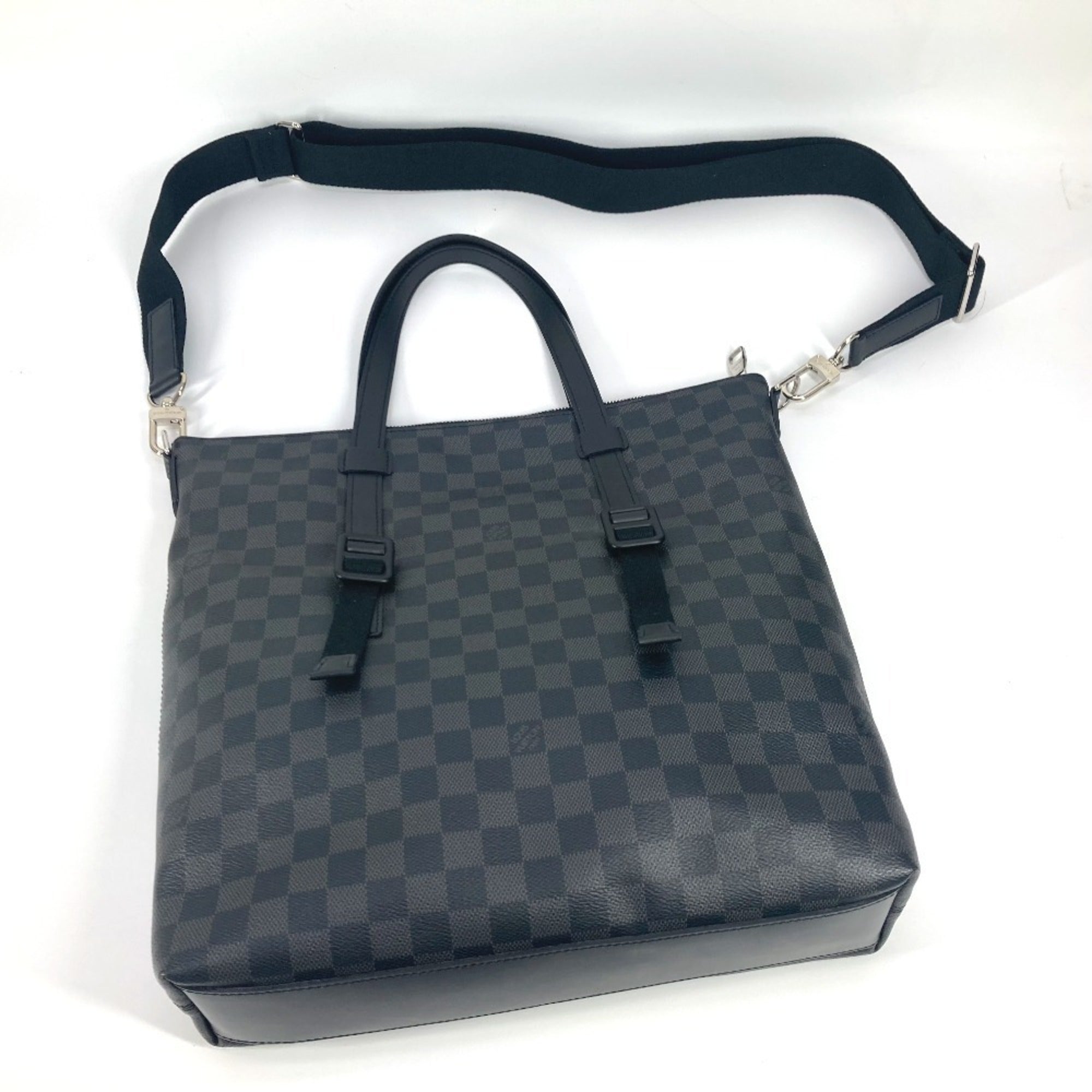 Louis Vuitton Black Damier Graphite Shoulder Bag Tote Bag (Pre-Owned)