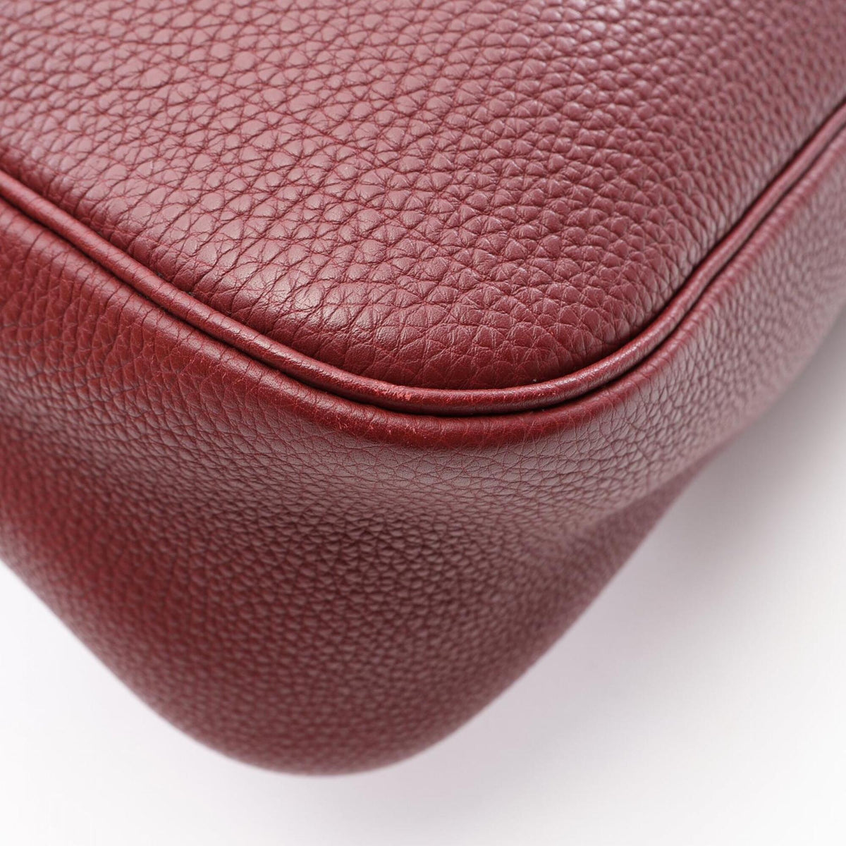Hermes Bordeaux Rouge H Togo Leather Handbag Shoulder Bag (Pre-Owned)