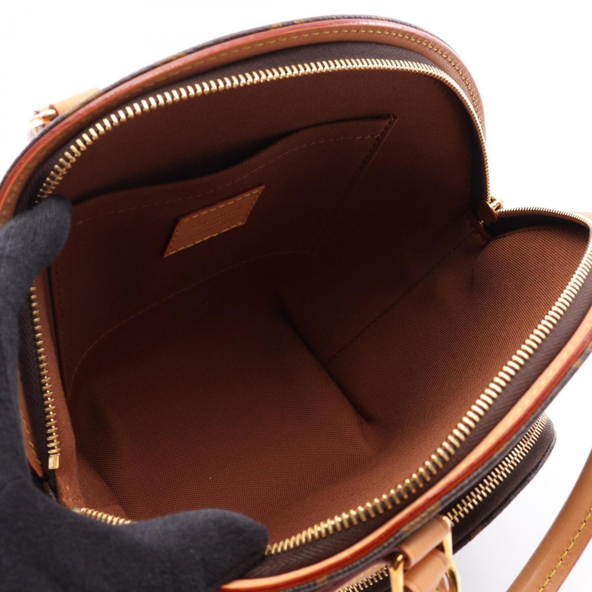 Louis Vuitton Brown Pvc Coated Canvas Leather Handbag (Pre-Owned)