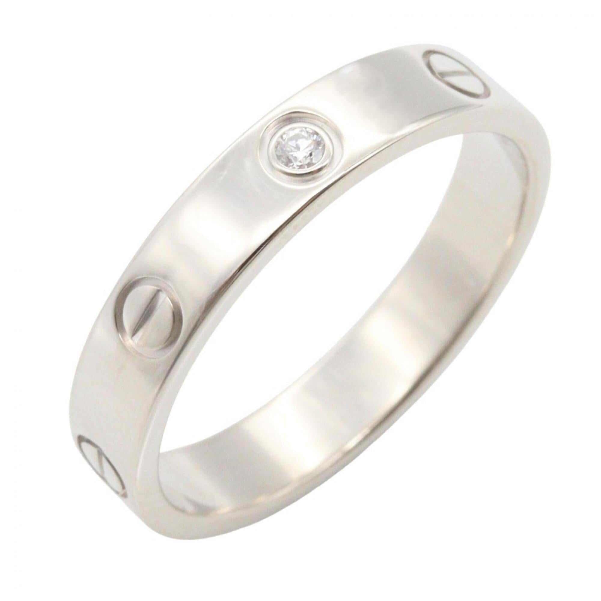 Cartier Silver Clear White Gold (18K) Band Ring (Pre-Owned)