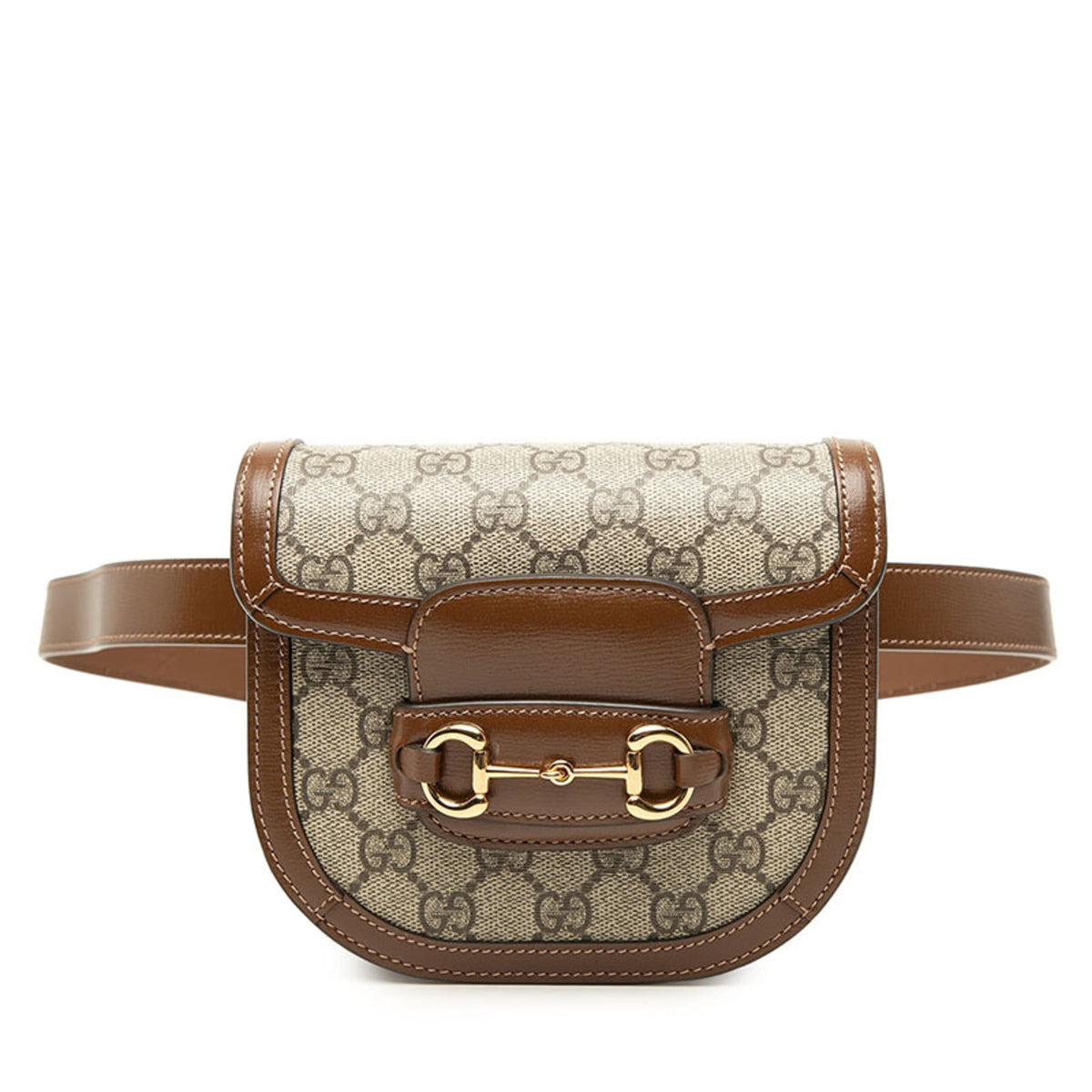 Gucci Beige Brown Pvc Leather Fanny Pack (Pre-Owned)