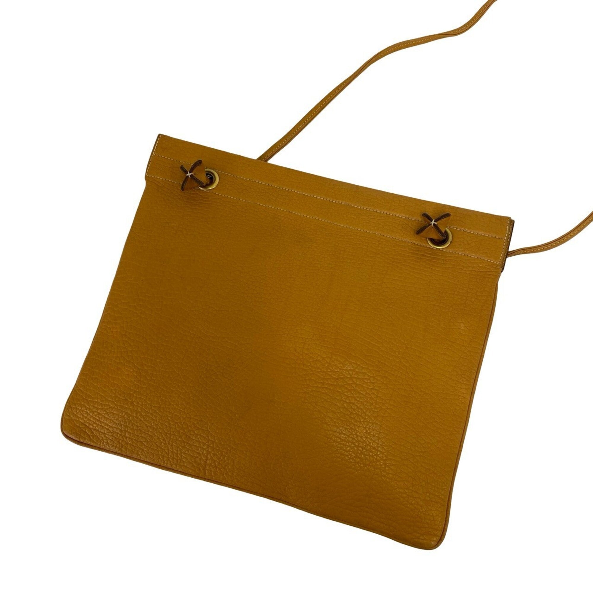 Hermes Brown Fjord Leather Shoulder Bag Tote Bag (Pre-Owned)