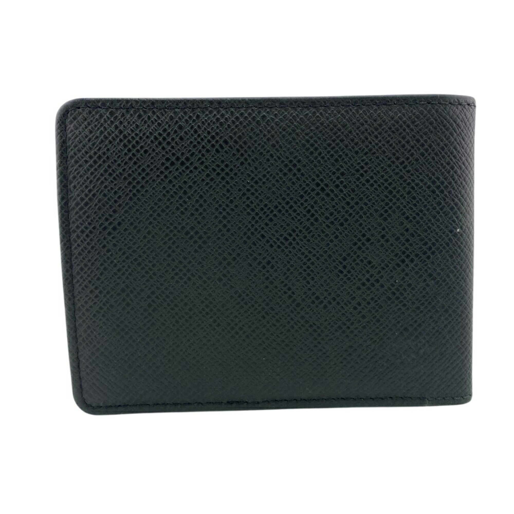 Louis Vuitton Black Leather Wallet (Bi-Fold) (Pre-Owned)