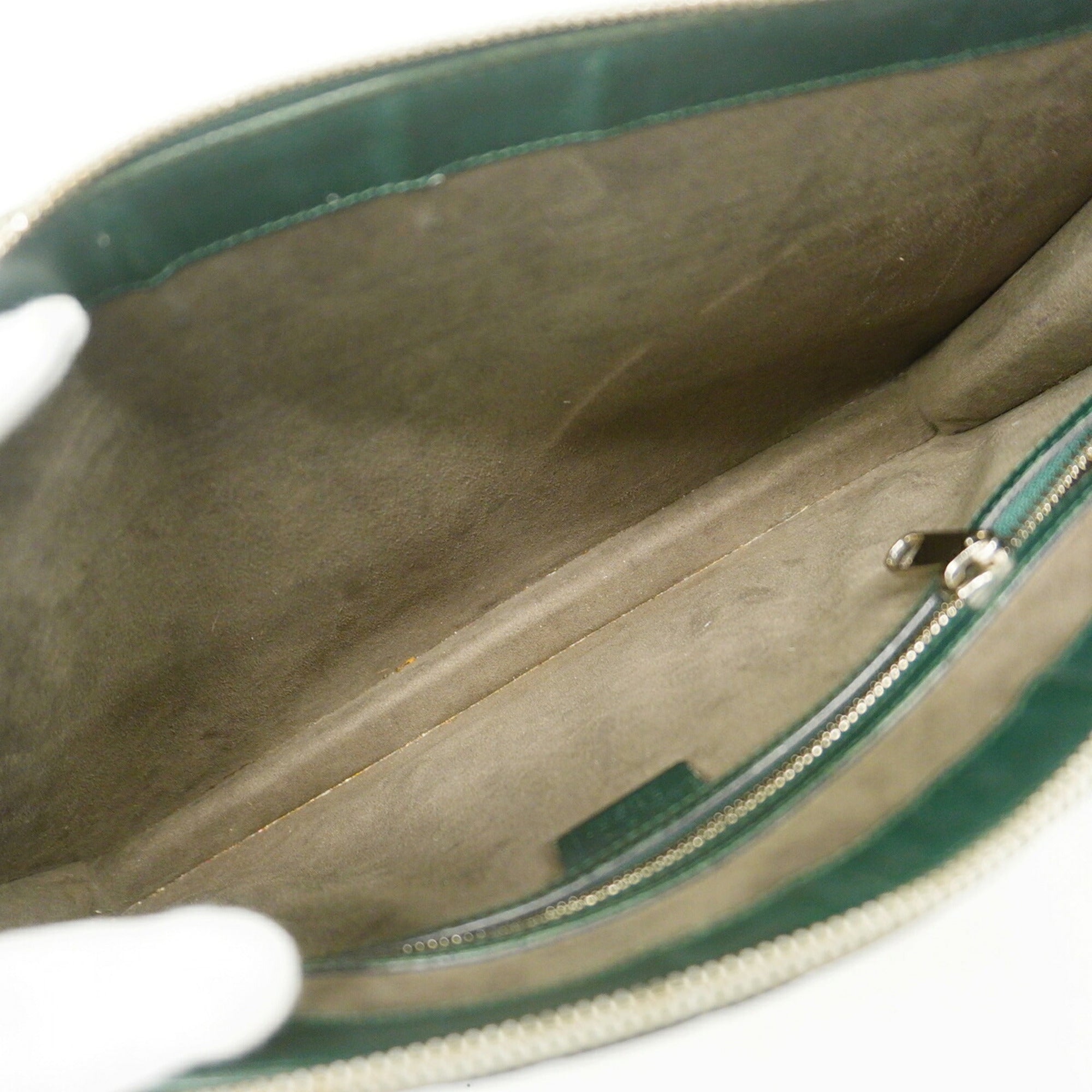 Gucci Green Leather Shoulder Bag (Pre-Owned)