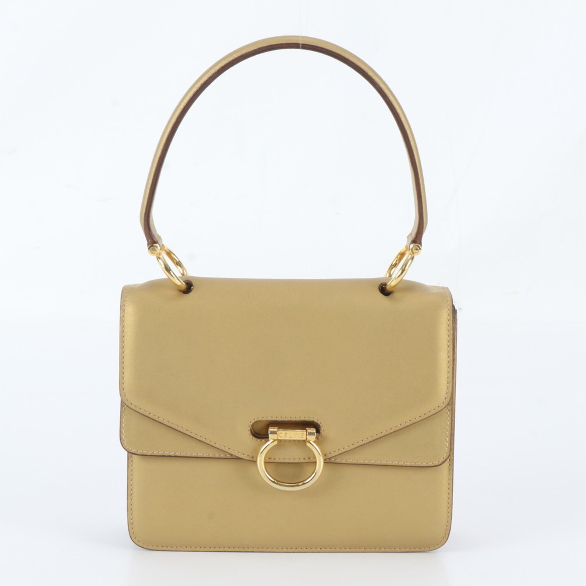 Celine Gold Leather Handbag (Pre-Owned)