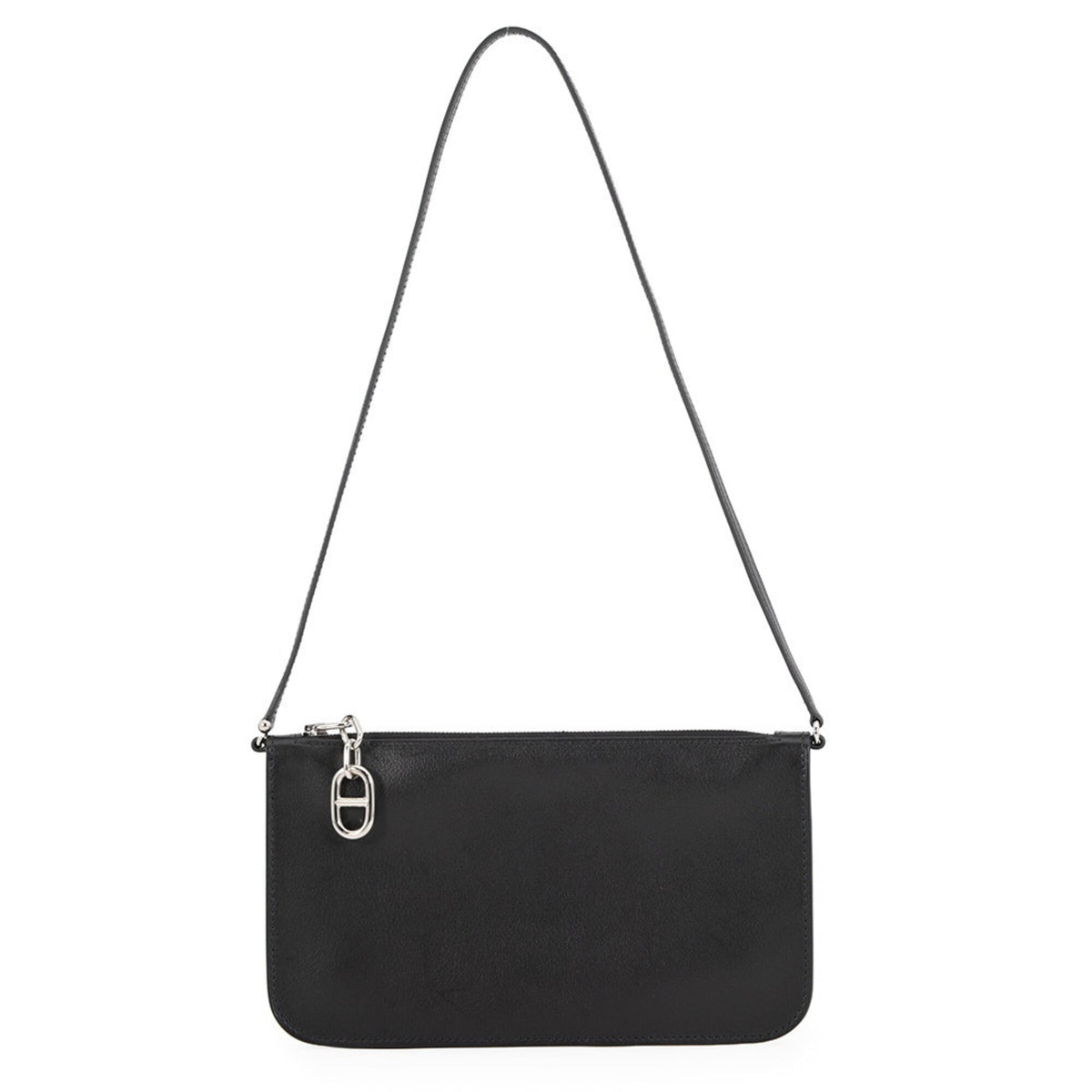 Hermes Black Evergrain Leather Handbag Shoulder Bag (Pre-Owned)