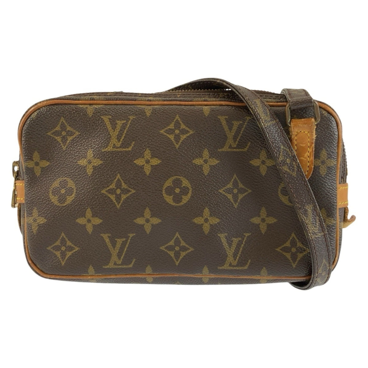 Louis Vuitton Monogram Brown Pvc Leather Pochette Shoulder Bag (Pre-Owned)