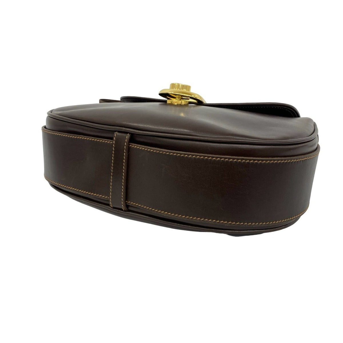 Gucci Brown Leather Shoulder Bag (Pre-Owned)