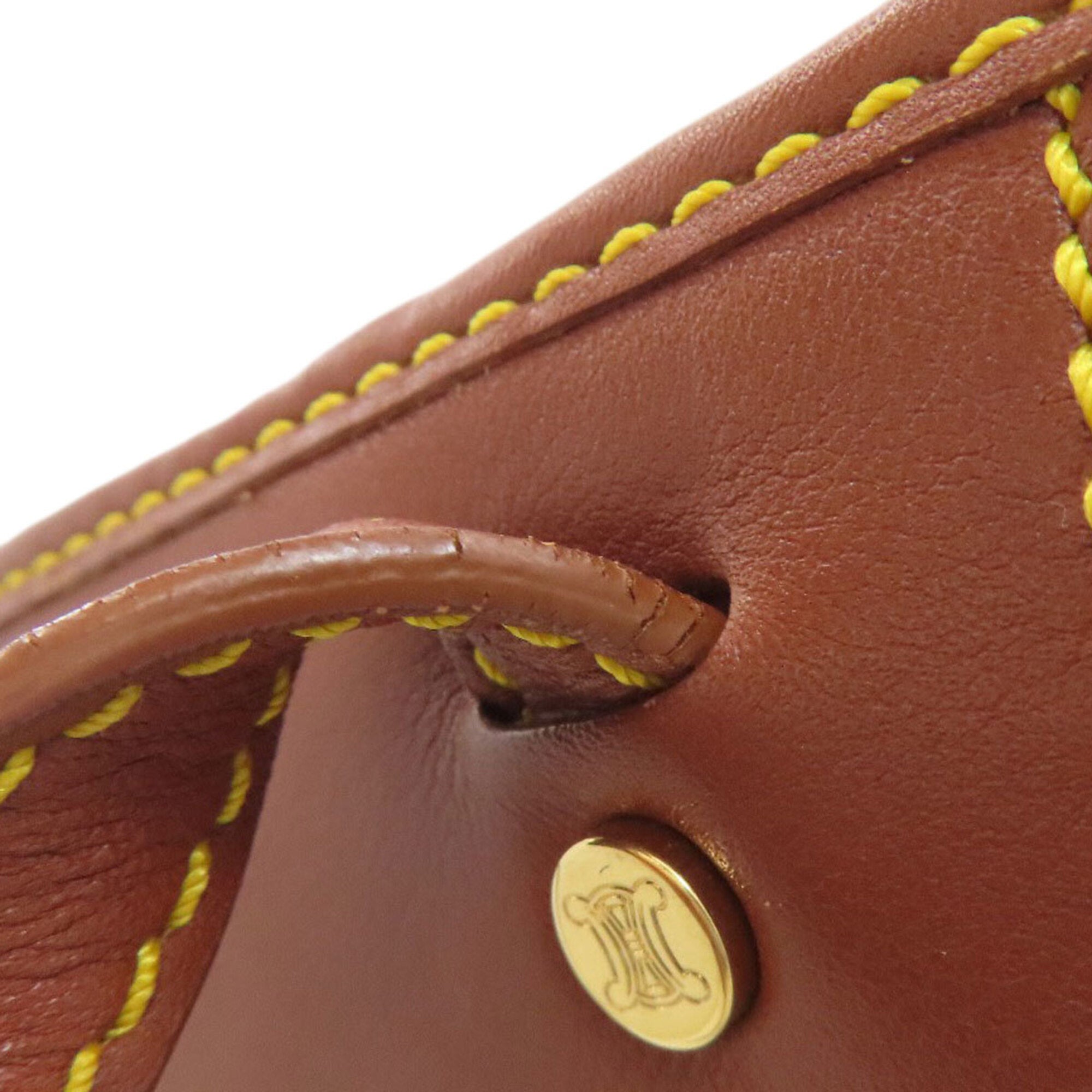 Celine Macadam Brown Canvas Handbag (Pre-Owned)
