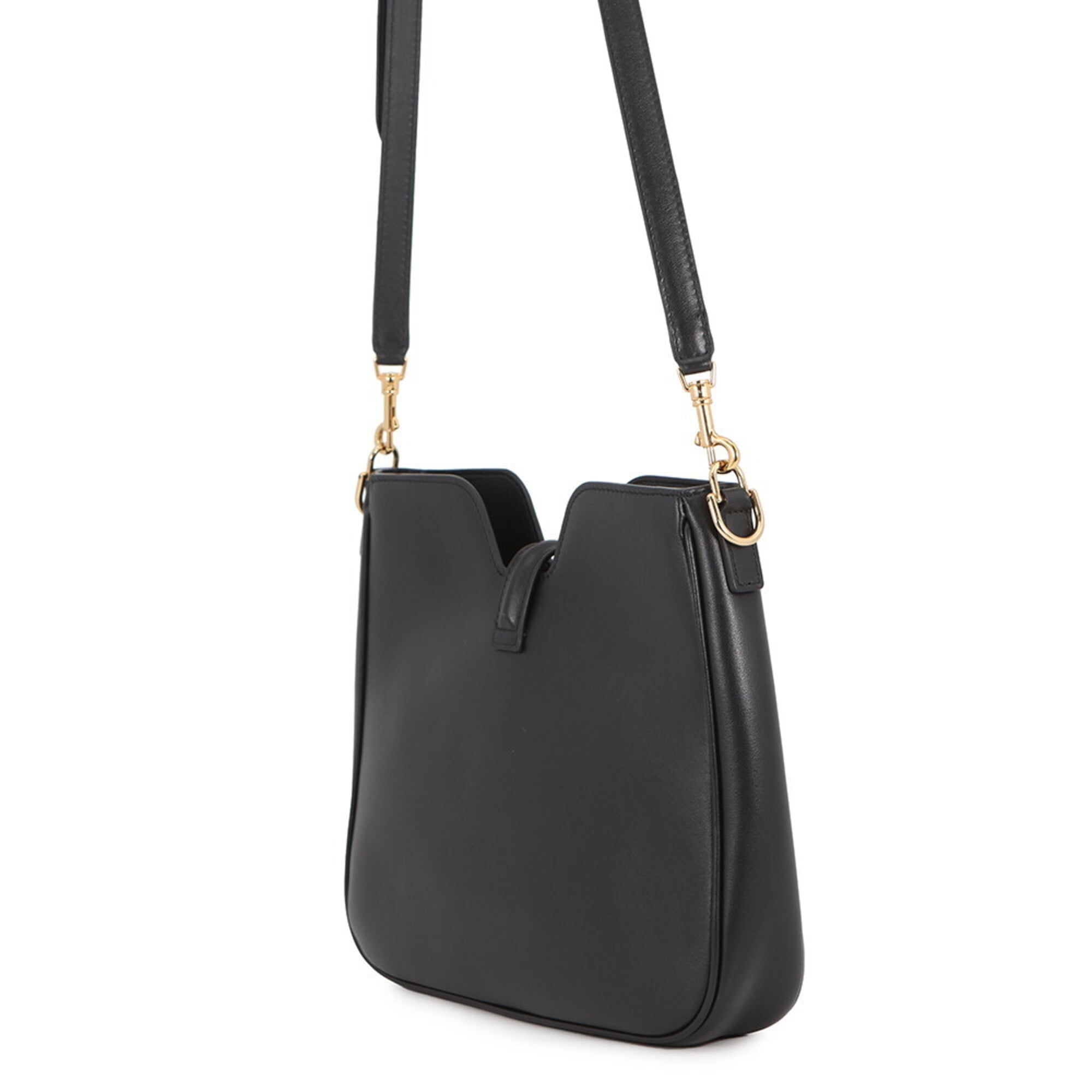 Celine Black Leather Handbag Shoulder Bag (Pre-Owned)