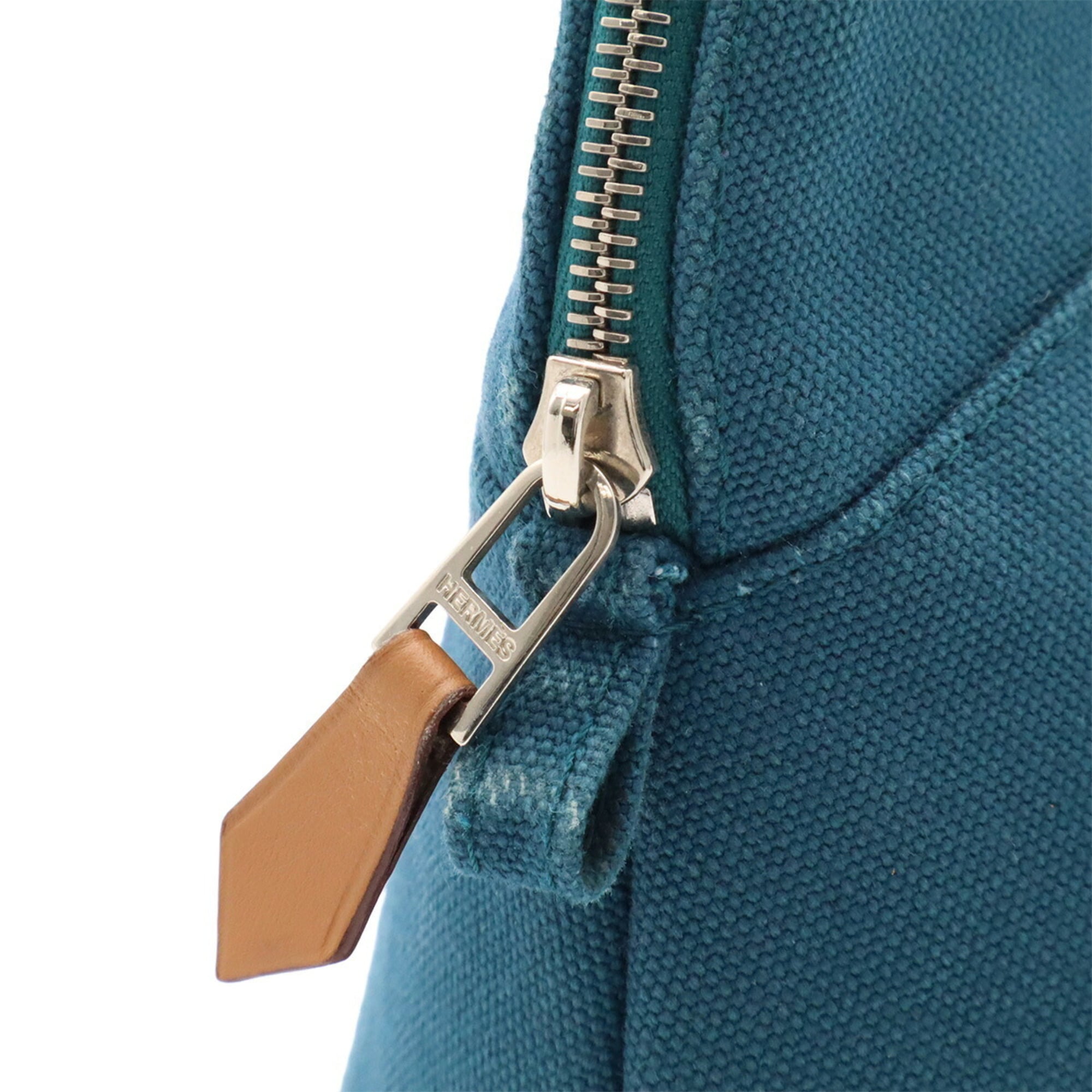 Hermes Marine Blue Canvas Pouch (Pre-Owned)