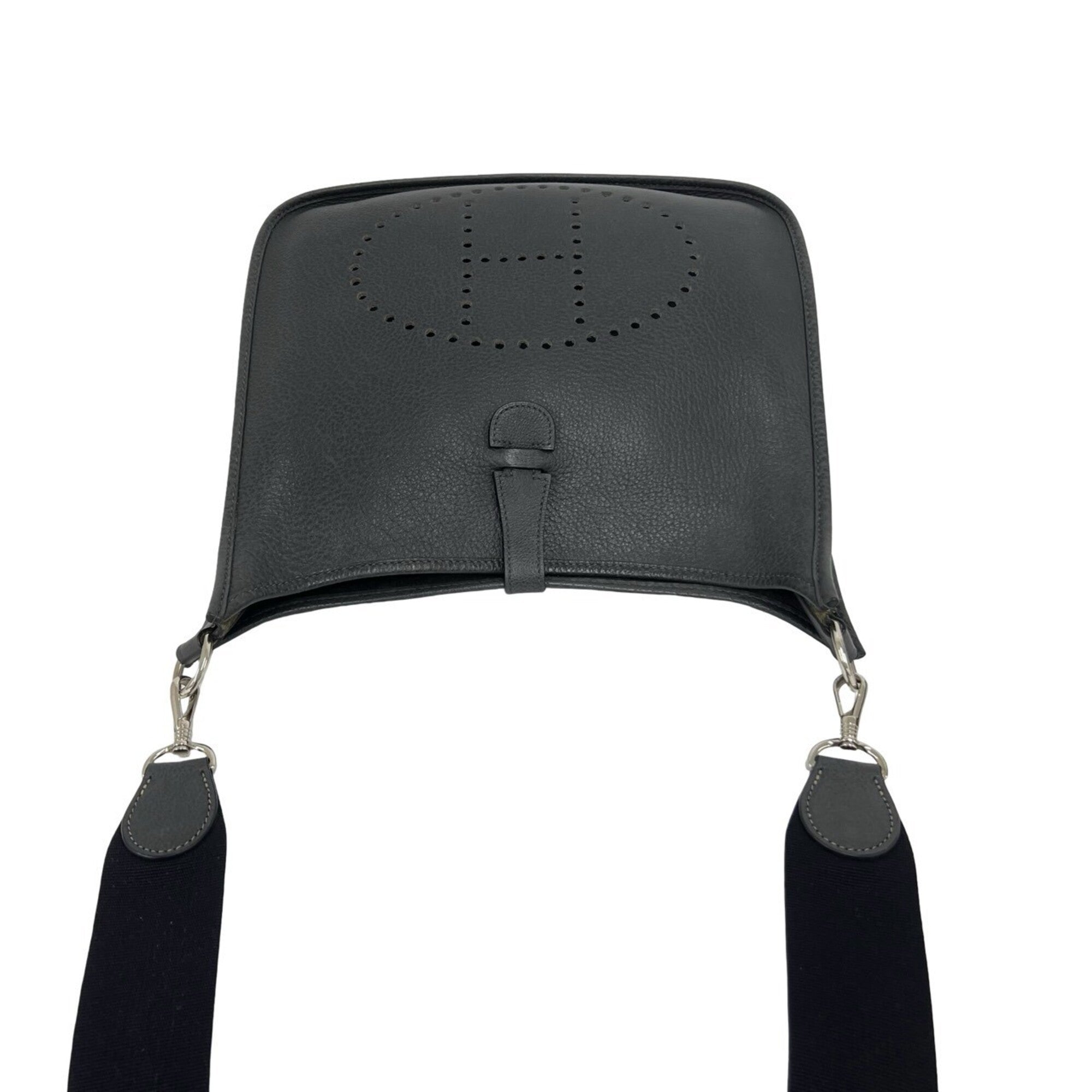 Hermes Gray Fjord Leather Shoulder Bag (Pre-Owned)