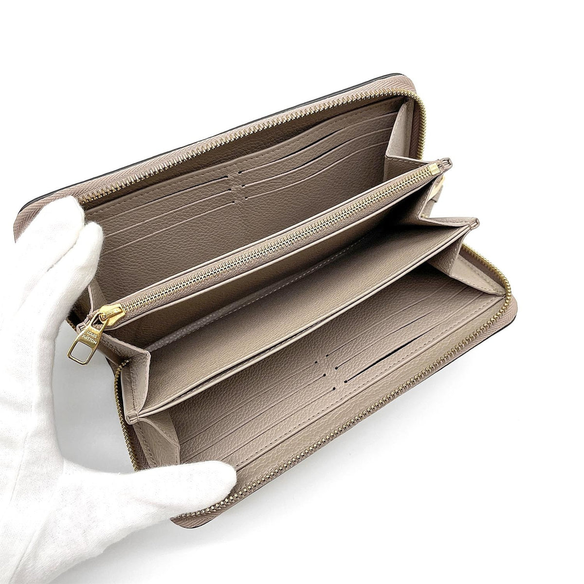 Louis Vuitton Beige Monogram Empreinte Long Wallet (Bi-Fold) (Pre-Owned)