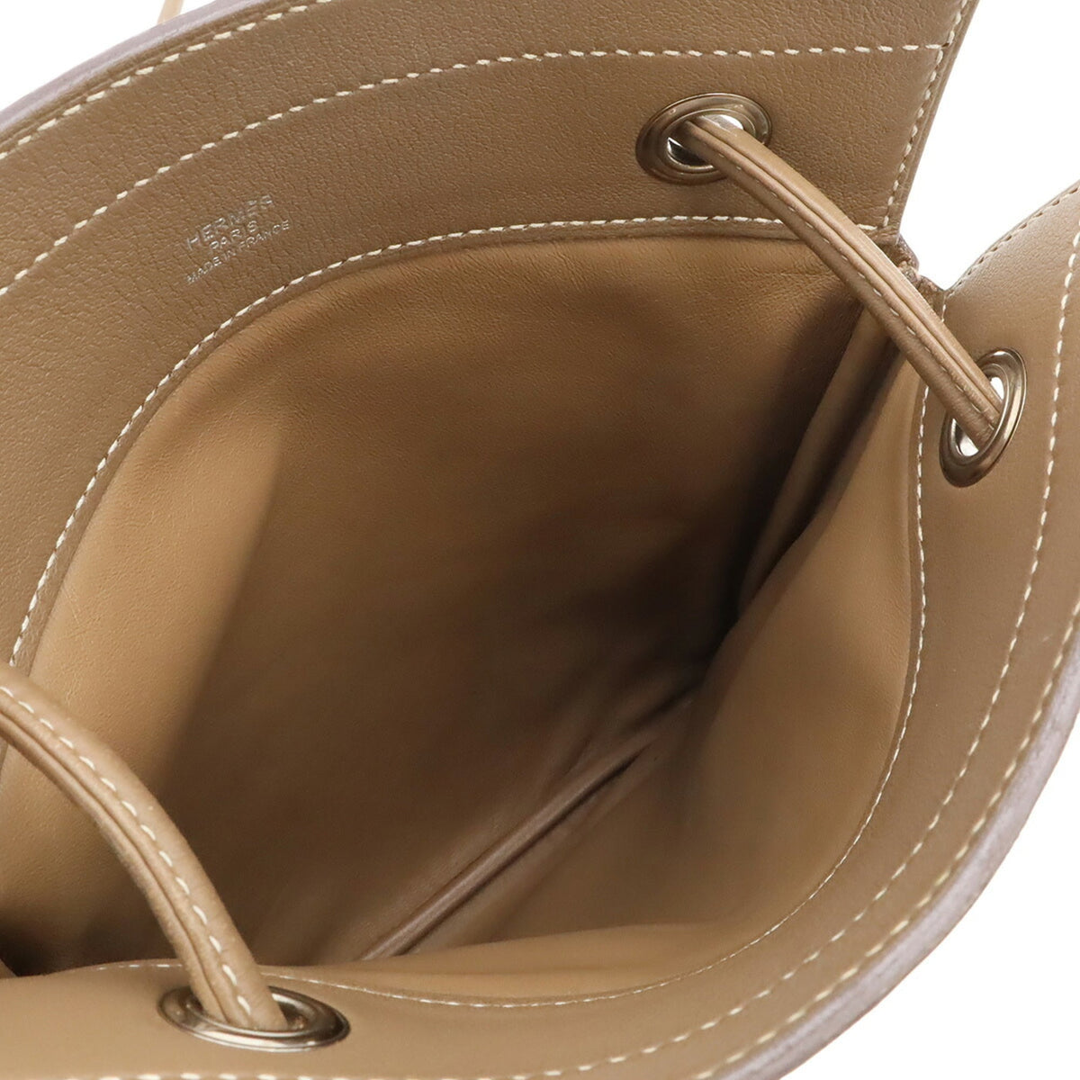 Hermes Etoupe Gray Swift Leather Pochette Shoulder Bag (Pre-Owned)