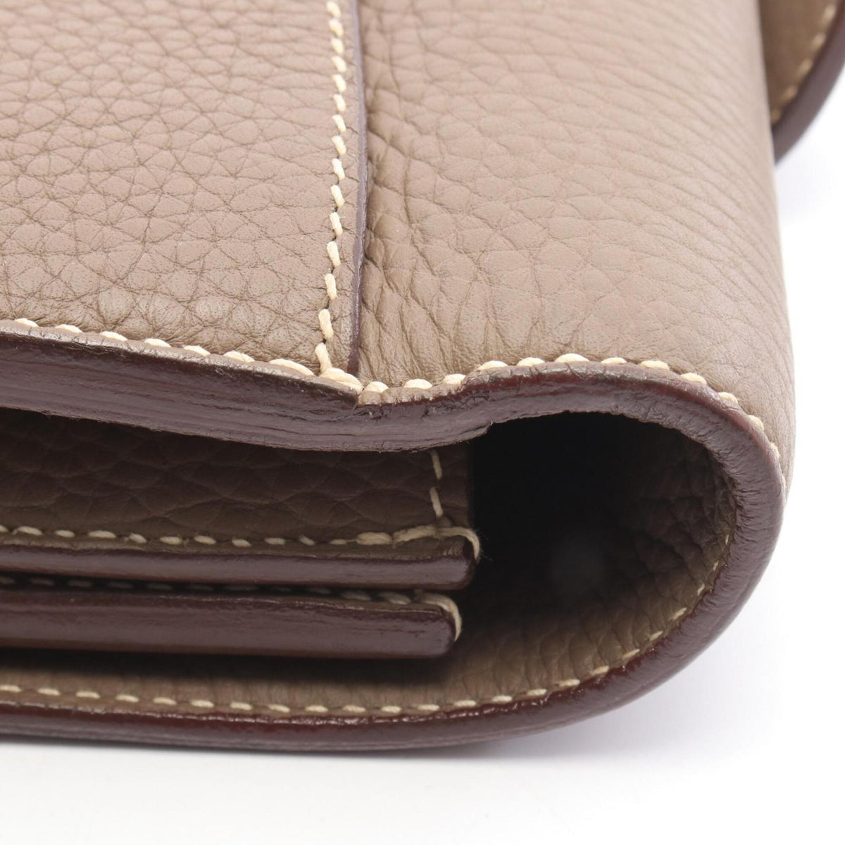 Hermes Gray Taurillon Clemence Leather Leather Handbag (Pre-Owned)