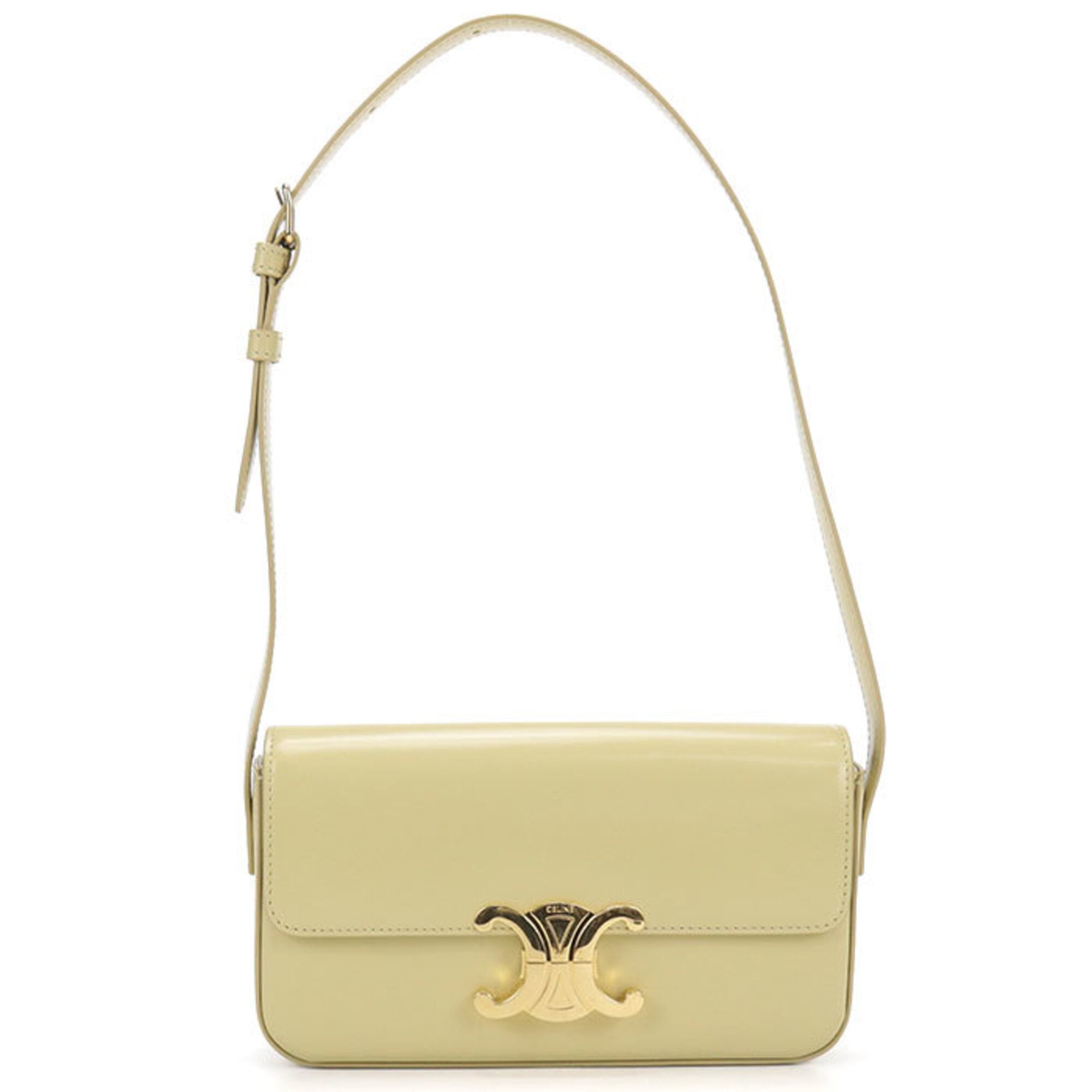 Celine Yellow Leather Shoulder Bag (Pre-Owned)