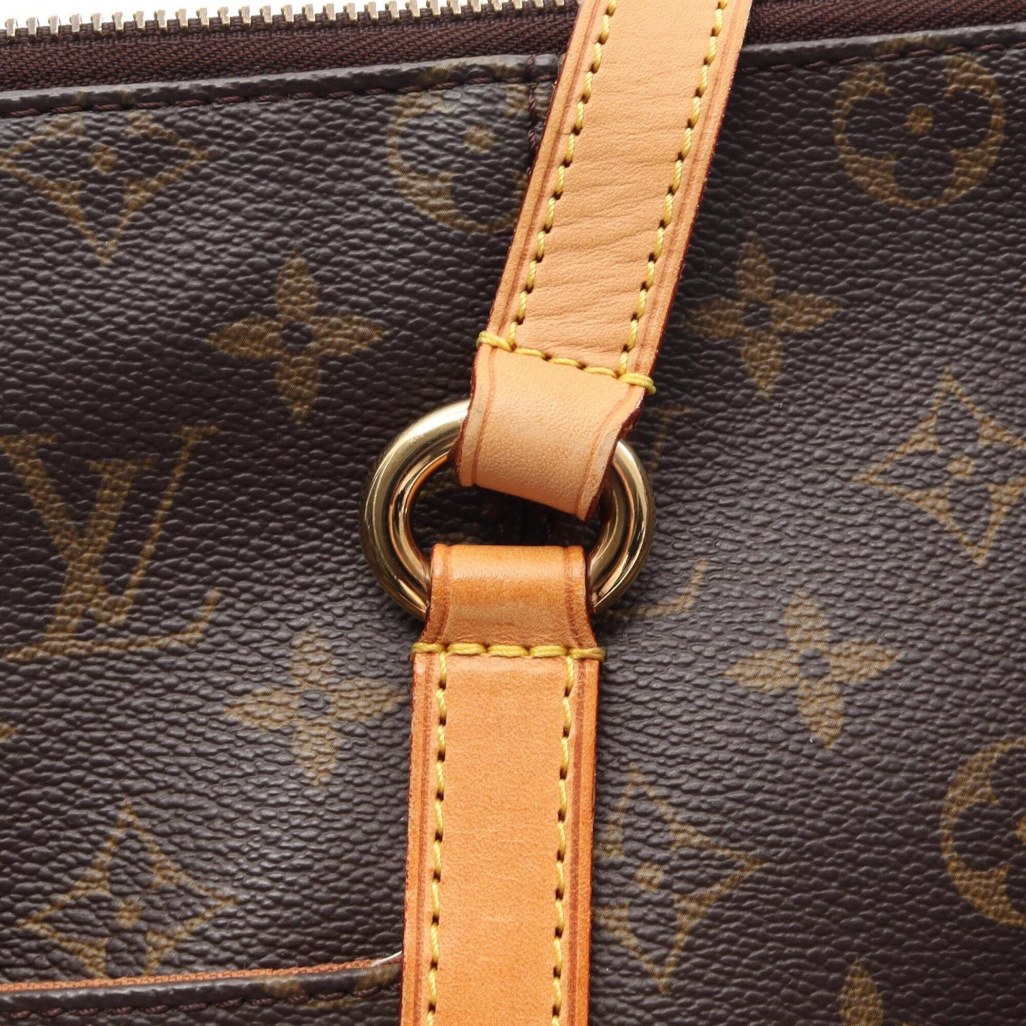 Louis Vuitton Brown Pvc Coated Canvas Leather Handbag Tote Bag (Pre-Owned)