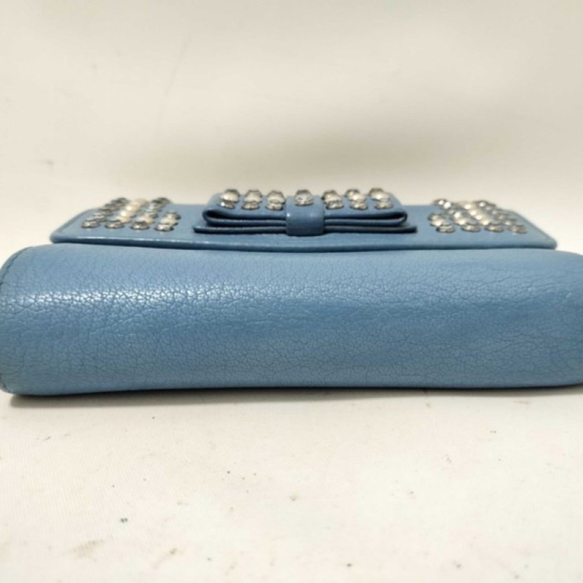 Miu Miu Blue Leather Wallet (Bi-Fold) (Pre-Owned)