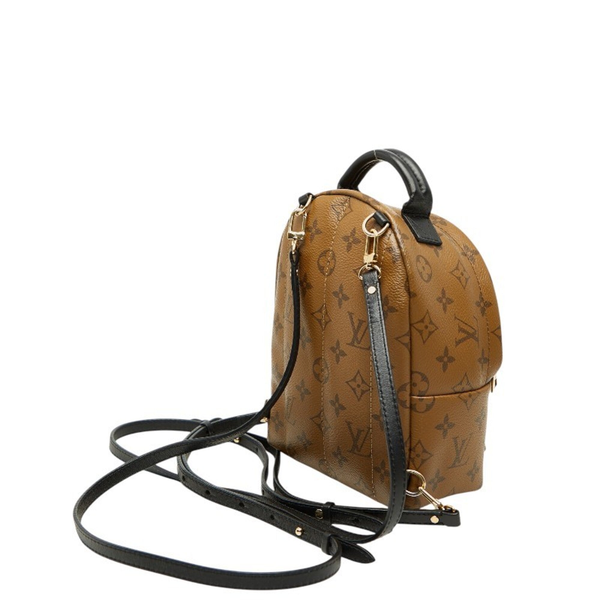Louis Vuitton Black Brown Pvc Leather Backpack (Pre-Owned)