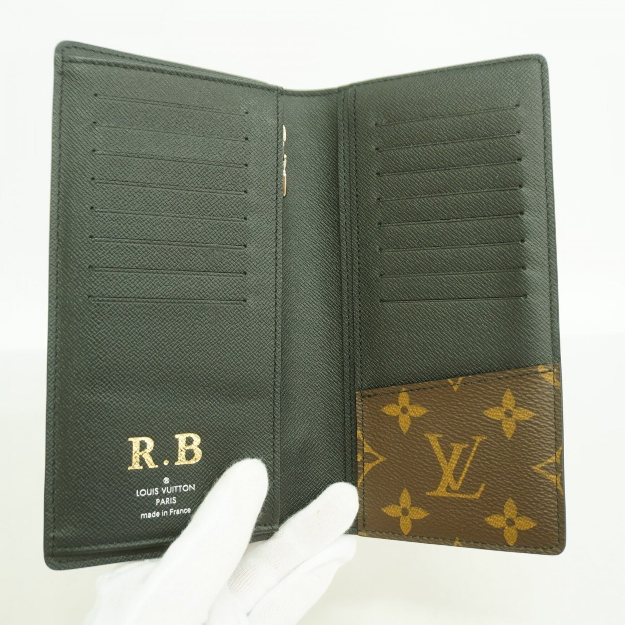 Louis Vuitton Black Brown Long Wallet (Bi-Fold) (Pre-Owned)