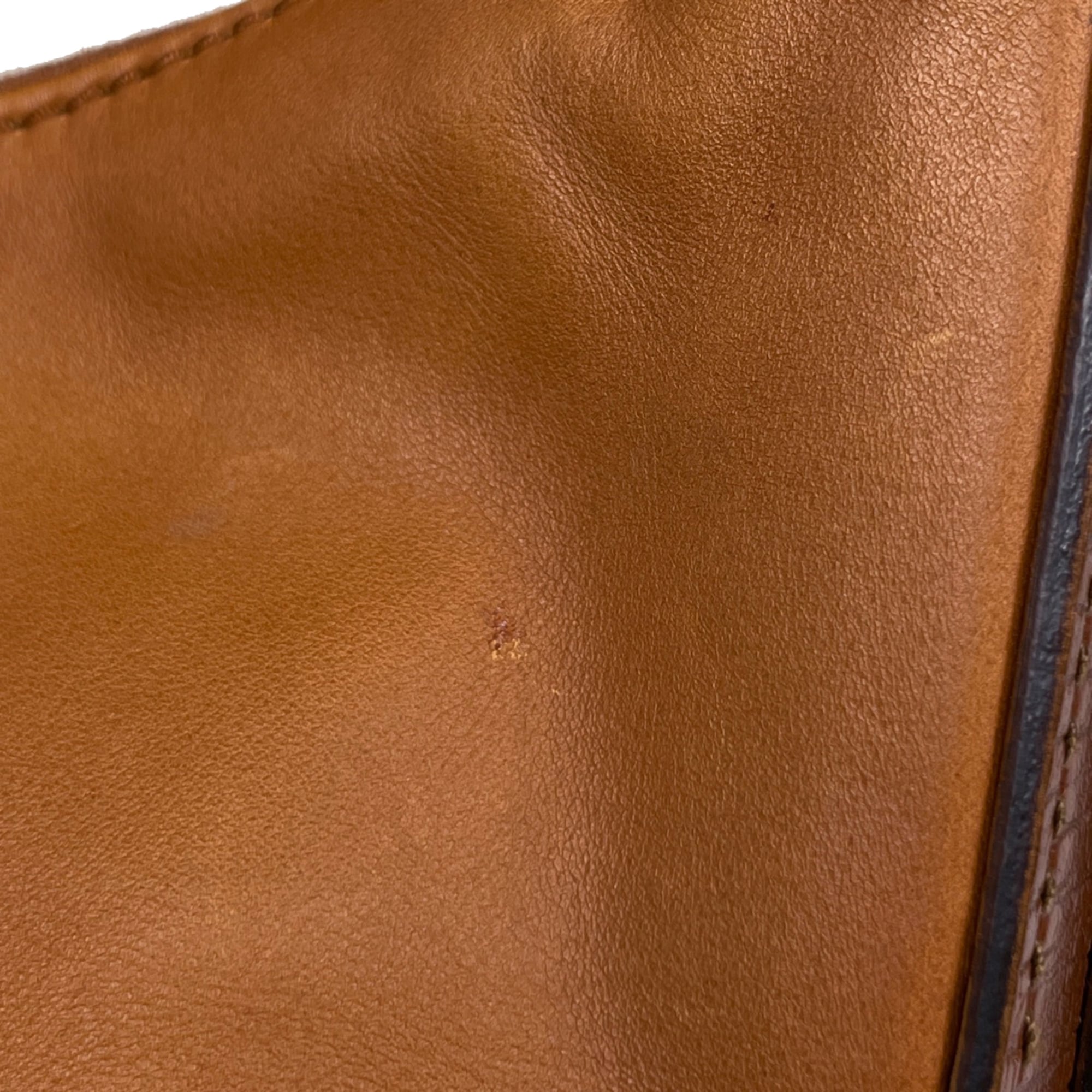 Gucci Brown Leather Shoulder Bag (Pre-Owned)