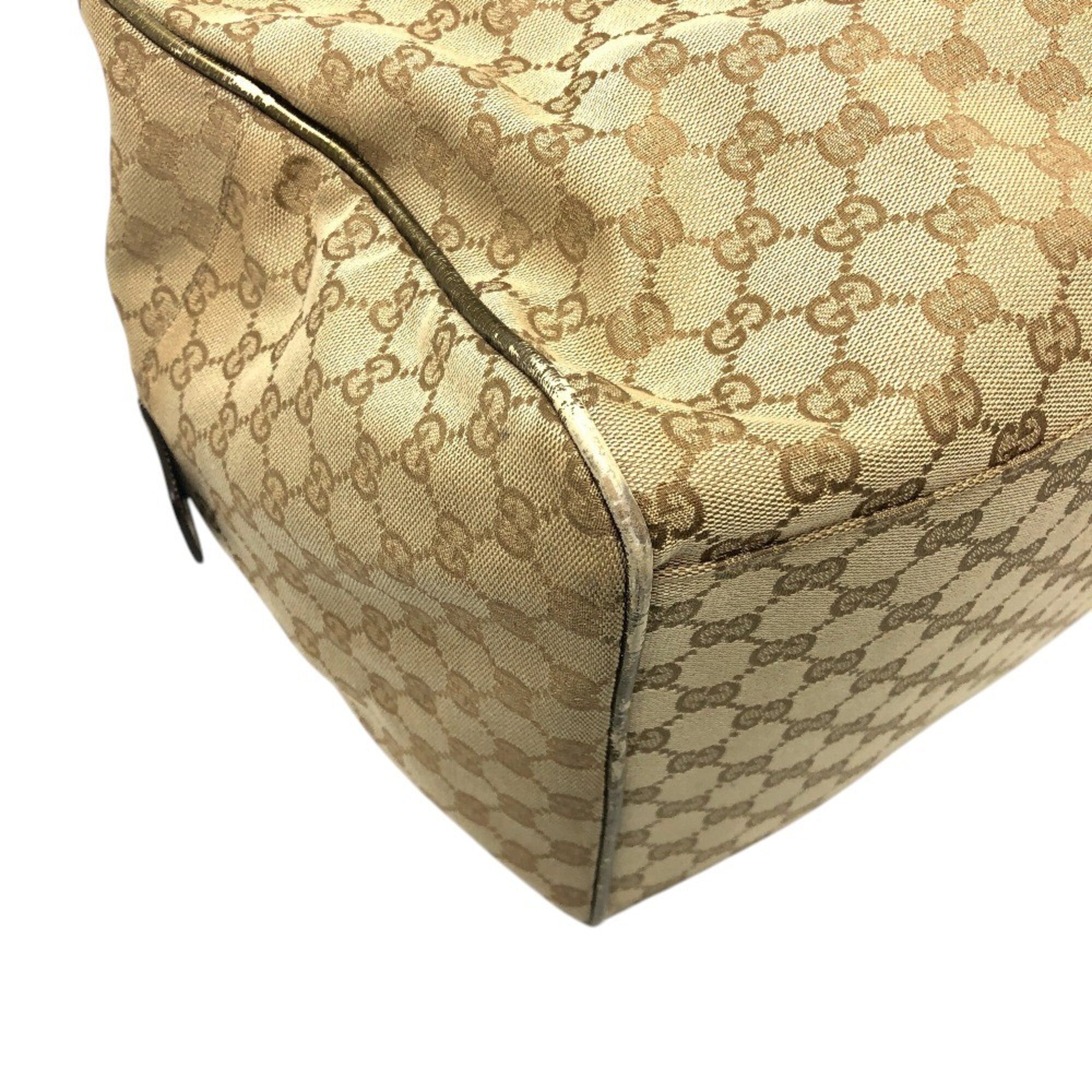 Gucci Beige Gg Canvas Boston Bag Tote Bag (Pre-Owned)