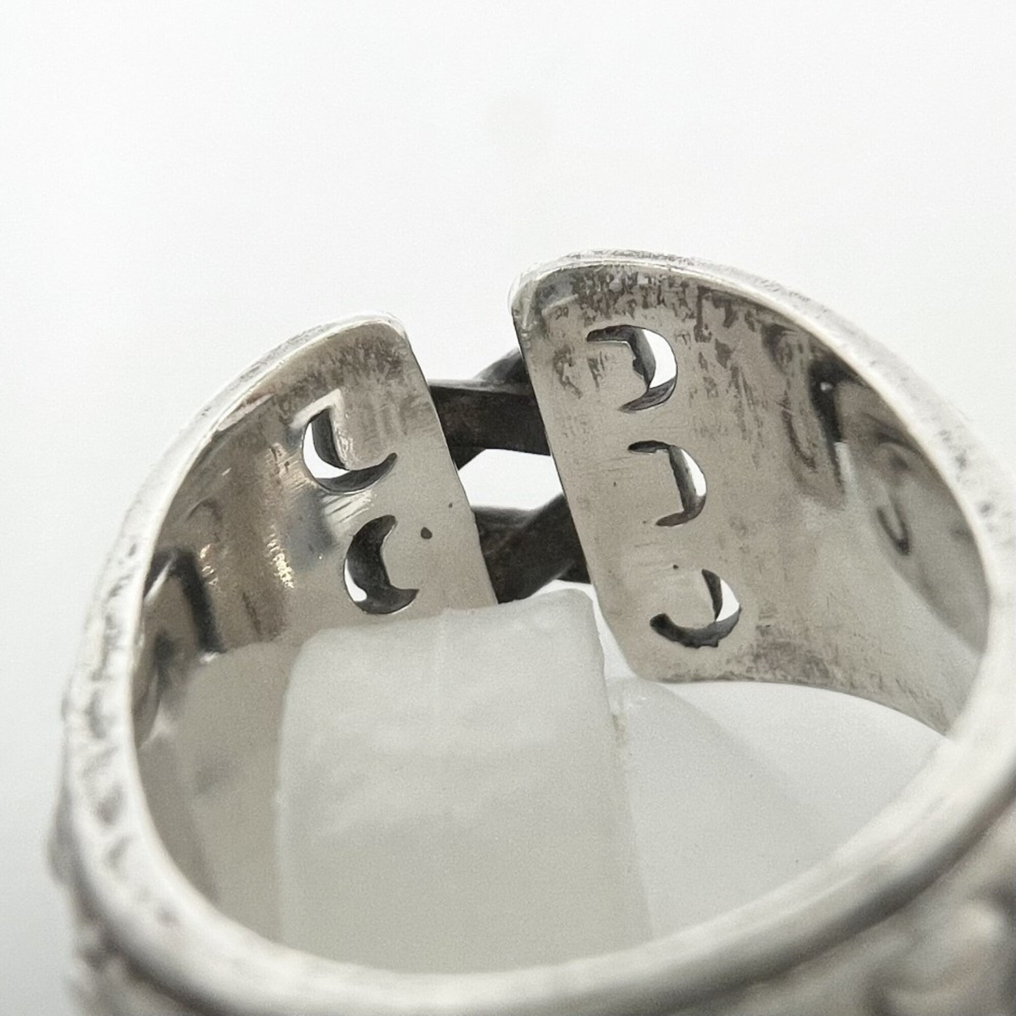Hermes Silver 925 Band Ring (Pre-Owned)