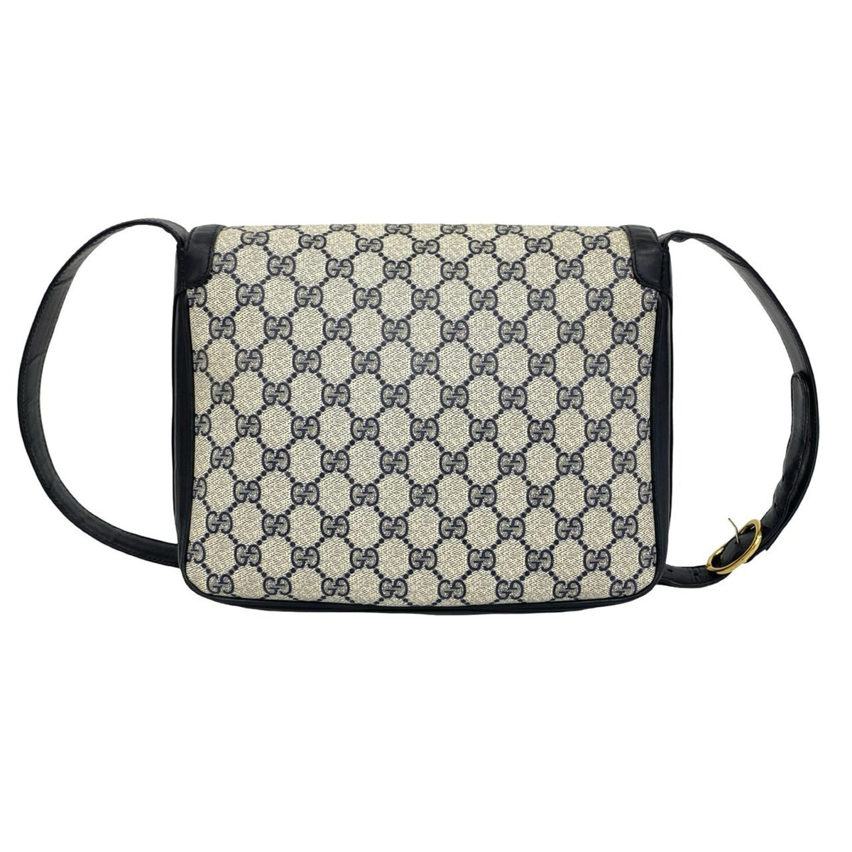 Gucci Navy Leather Pvc Pochette Shoulder Bag (Pre-Owned)