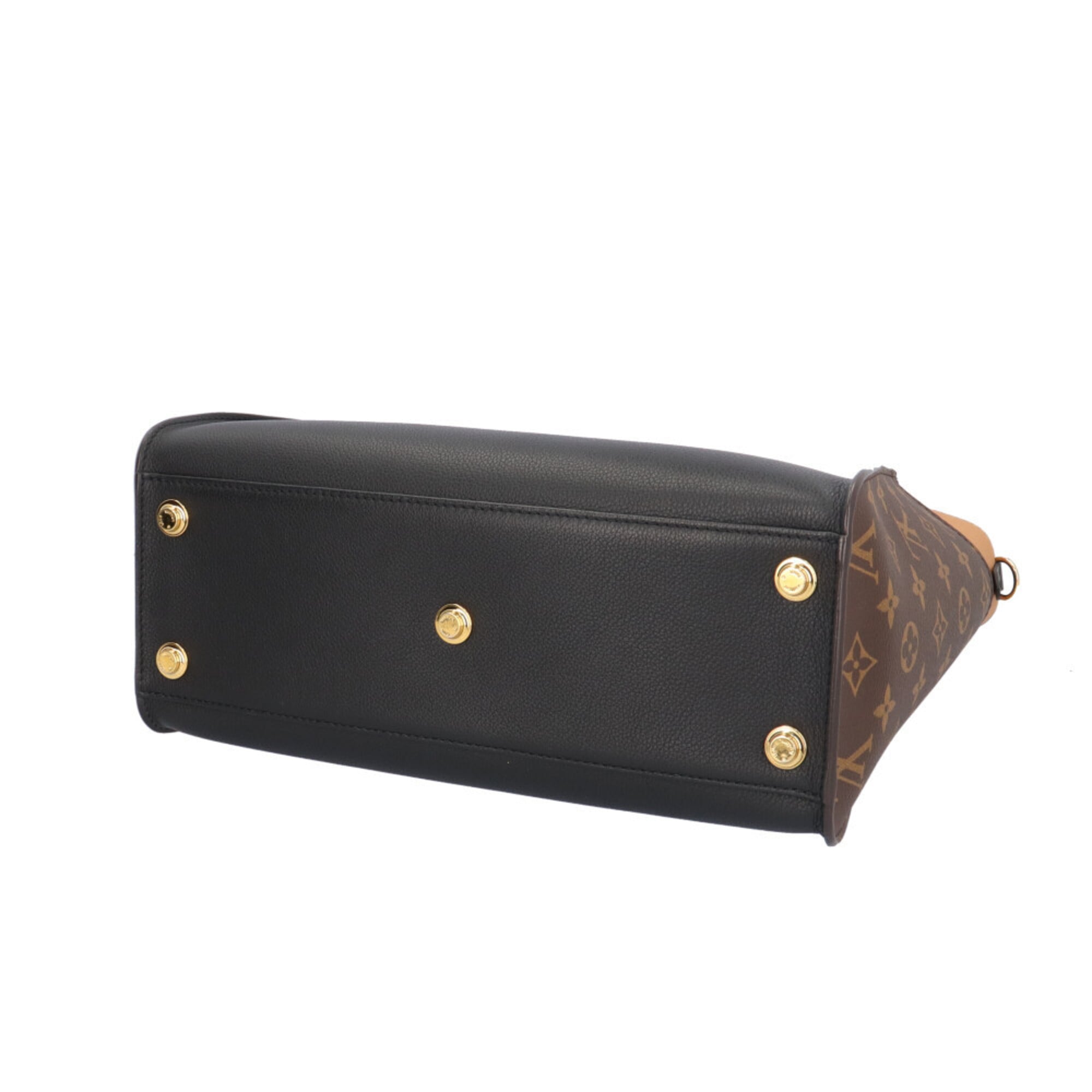 Louis Vuitton Monogram Black Brown Monogram Leather Handbag Shoulder Bag (Pre-Owned)