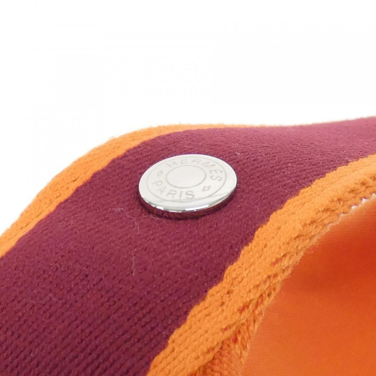 Hermes Feu Orange Canvas Pouch (Pre-Owned)