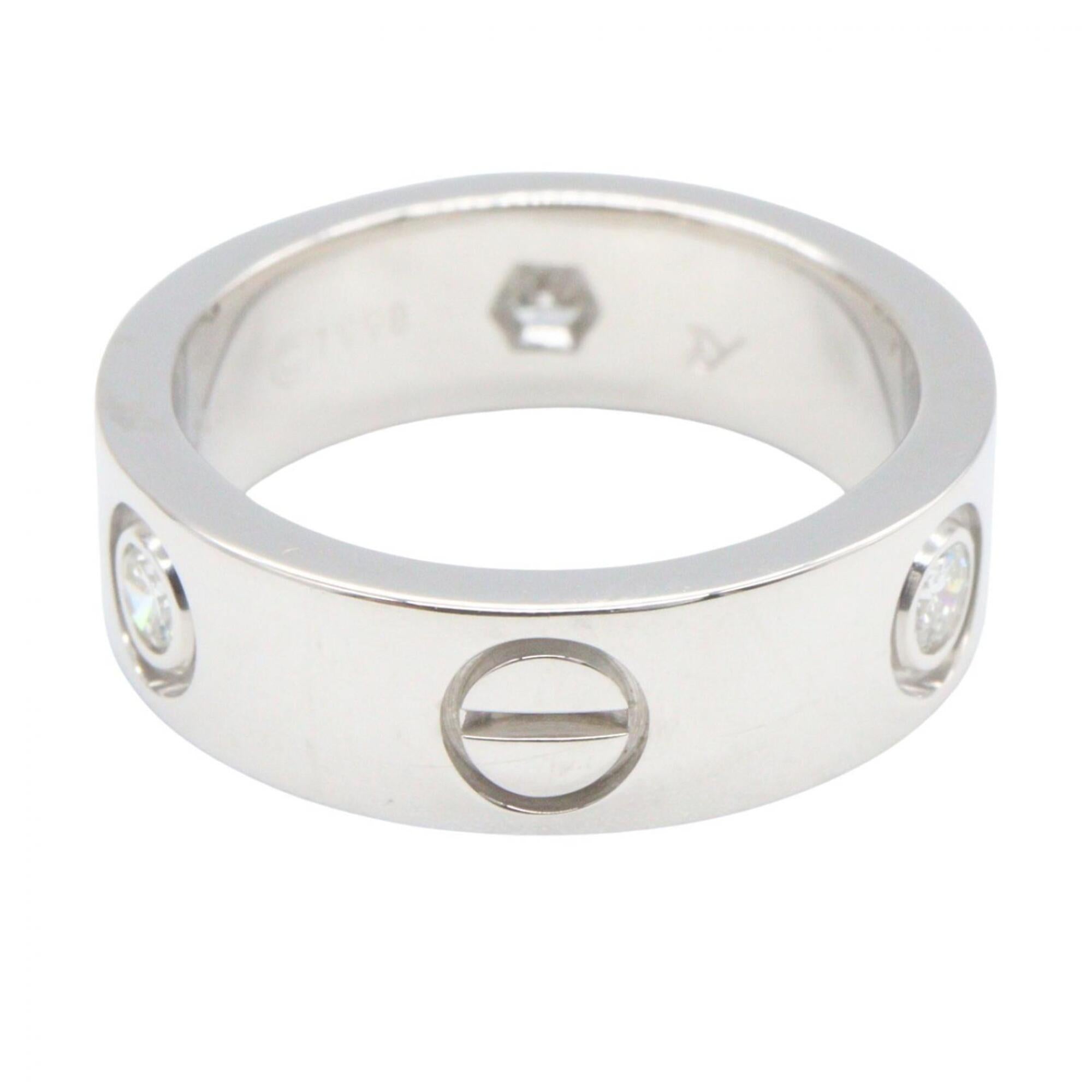 Cartier Silver Clear White Gold (18K) Band Ring (Pre-Owned)