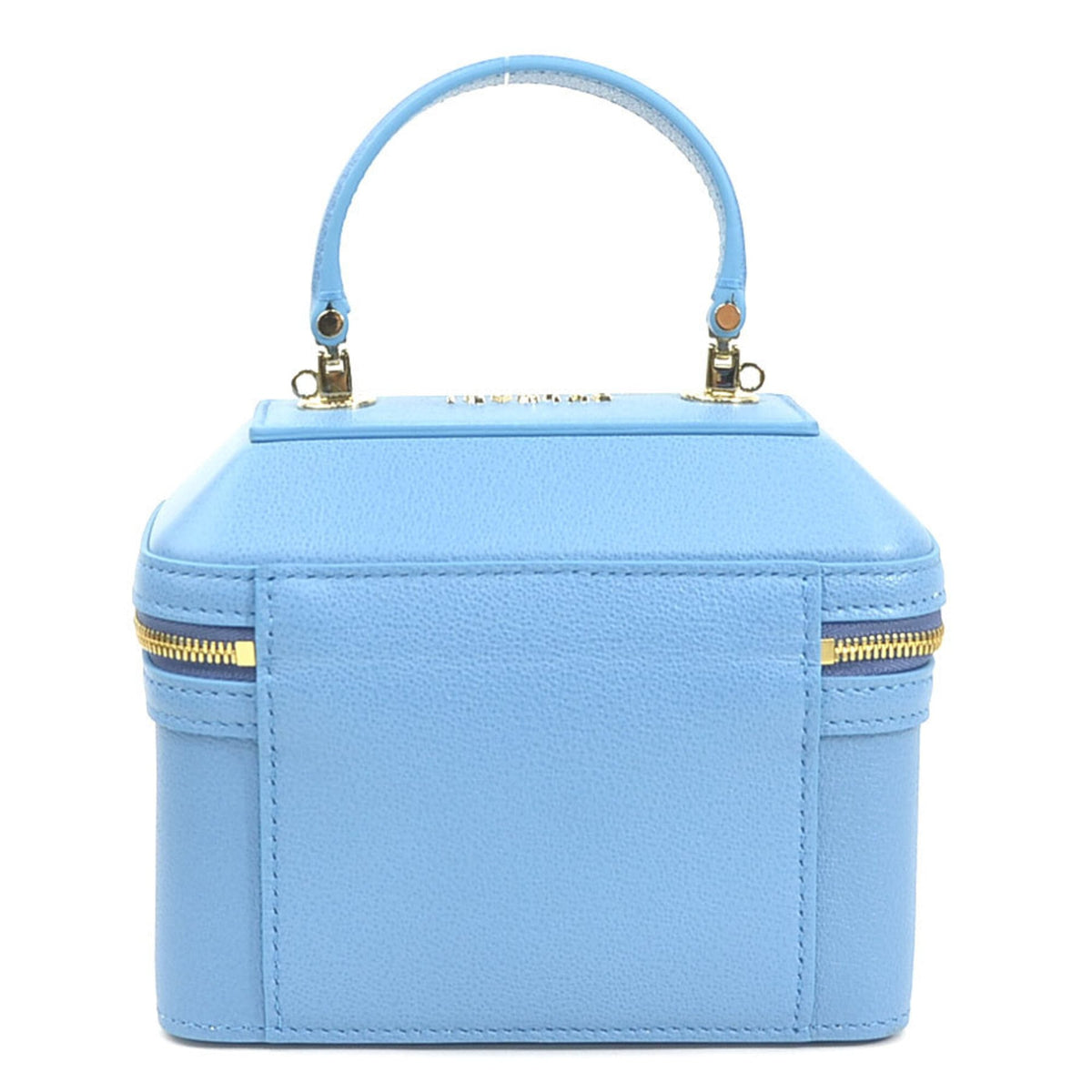 Bvlgari Blue Leather Handbag Shoulder Bag Vanity Bag (Pre-Owned)