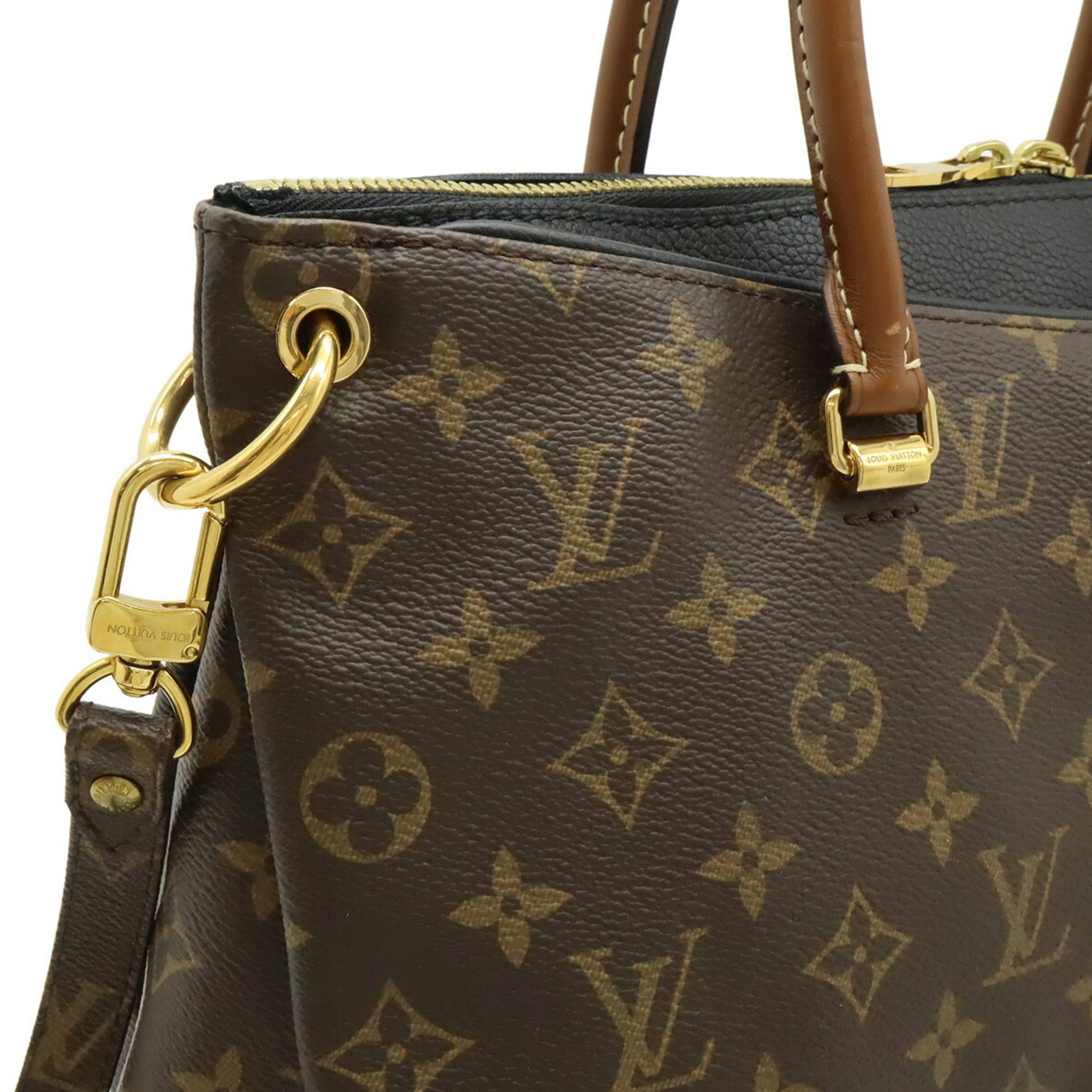 Louis Vuitton Monogram Black Noir Monogram Leather Handbag Shoulder Bag (Pre-Owned)