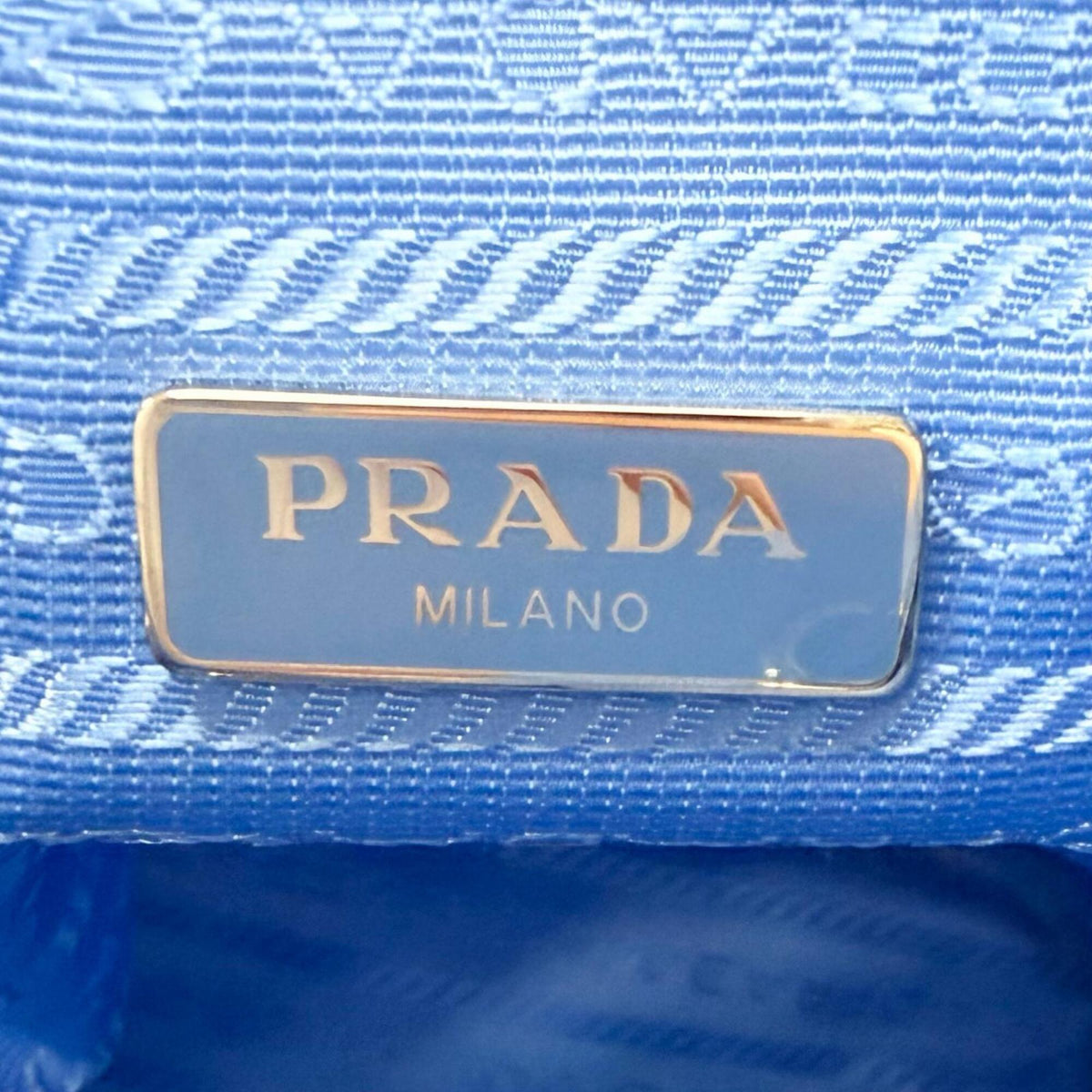 Prada Light Blue Polyamide Leather Handbag (Pre-Owned)