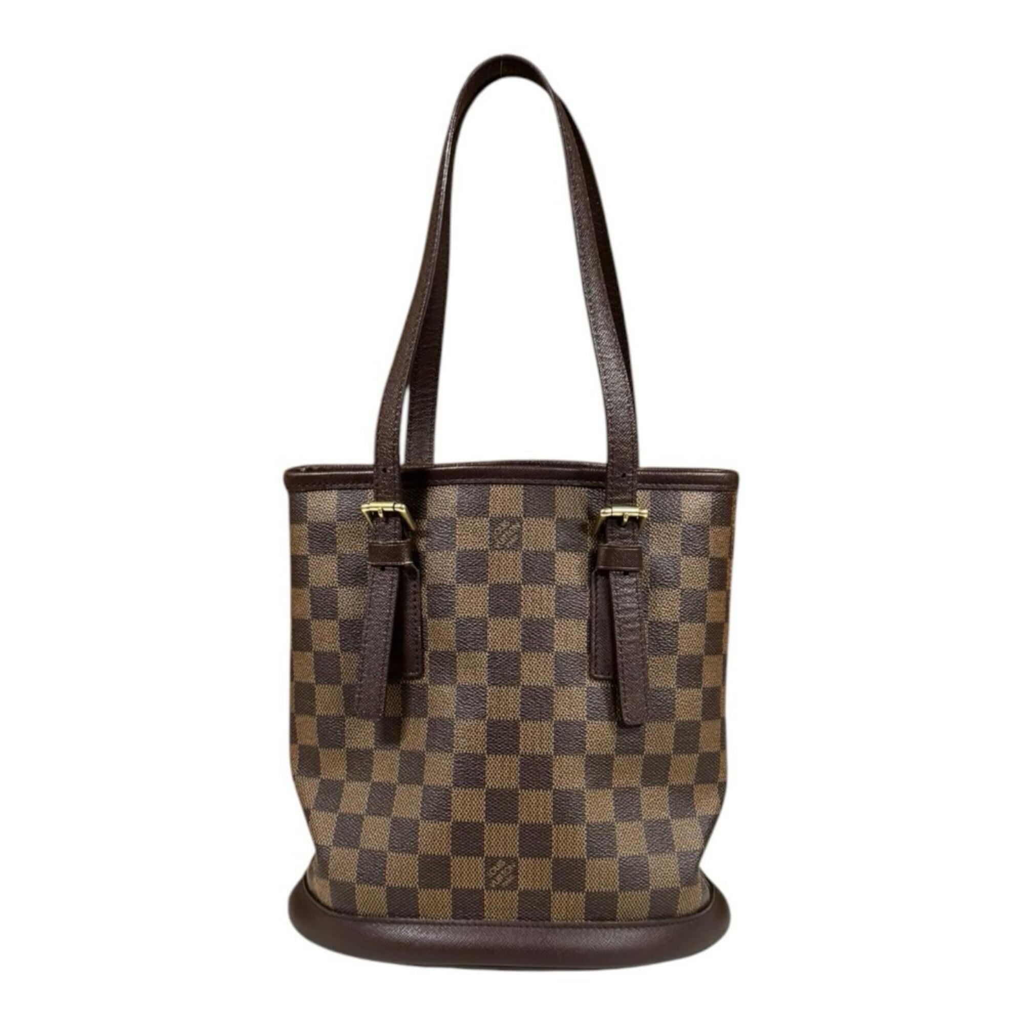 Louis Vuitton Damier Brown Damier Canvas Handbag Pouch Shoulder Bag (Pre-Owned)