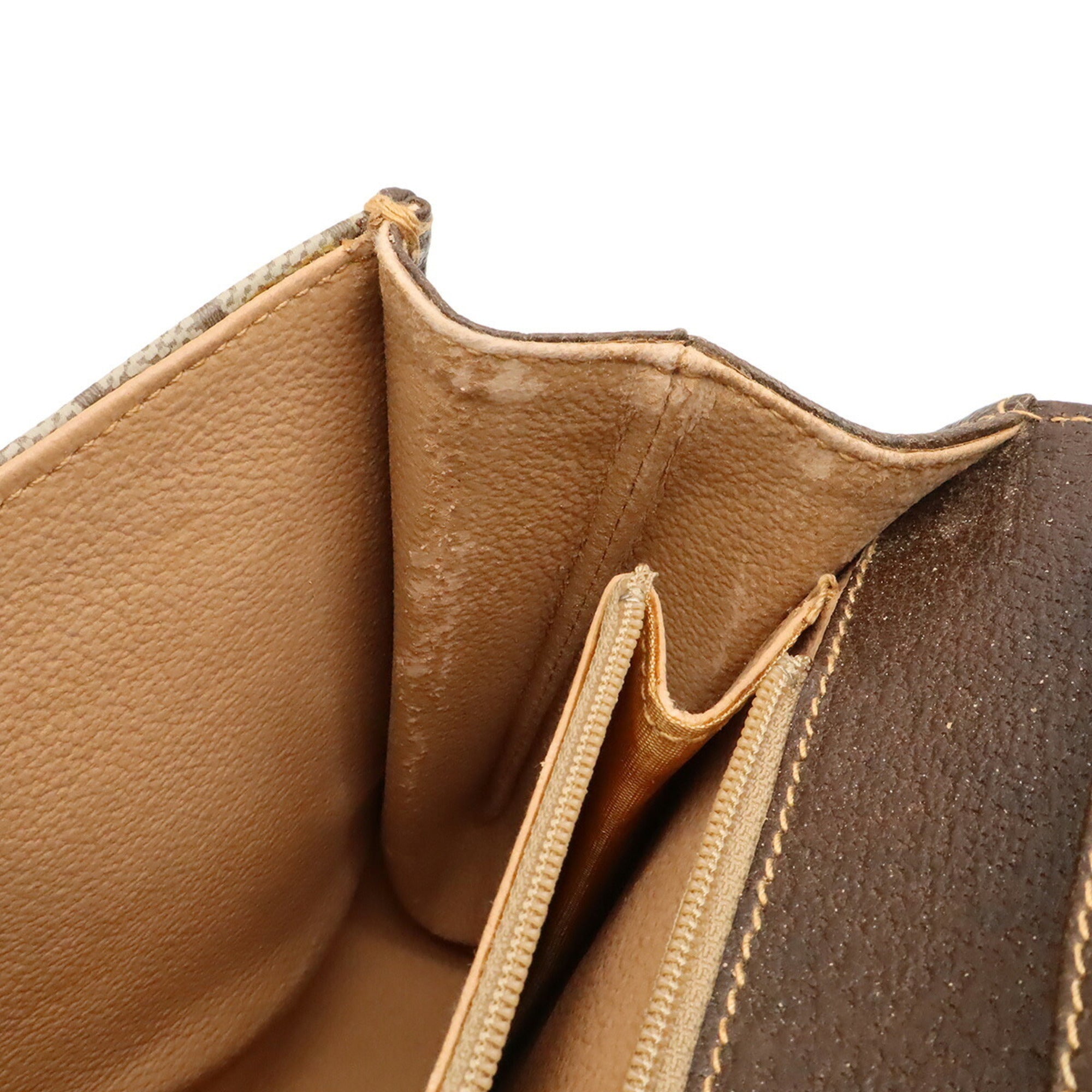 Gucci Gg Plus Beige Brown Coated Canvas Leather Pochette Shoulder Bag (Pre-Owned)