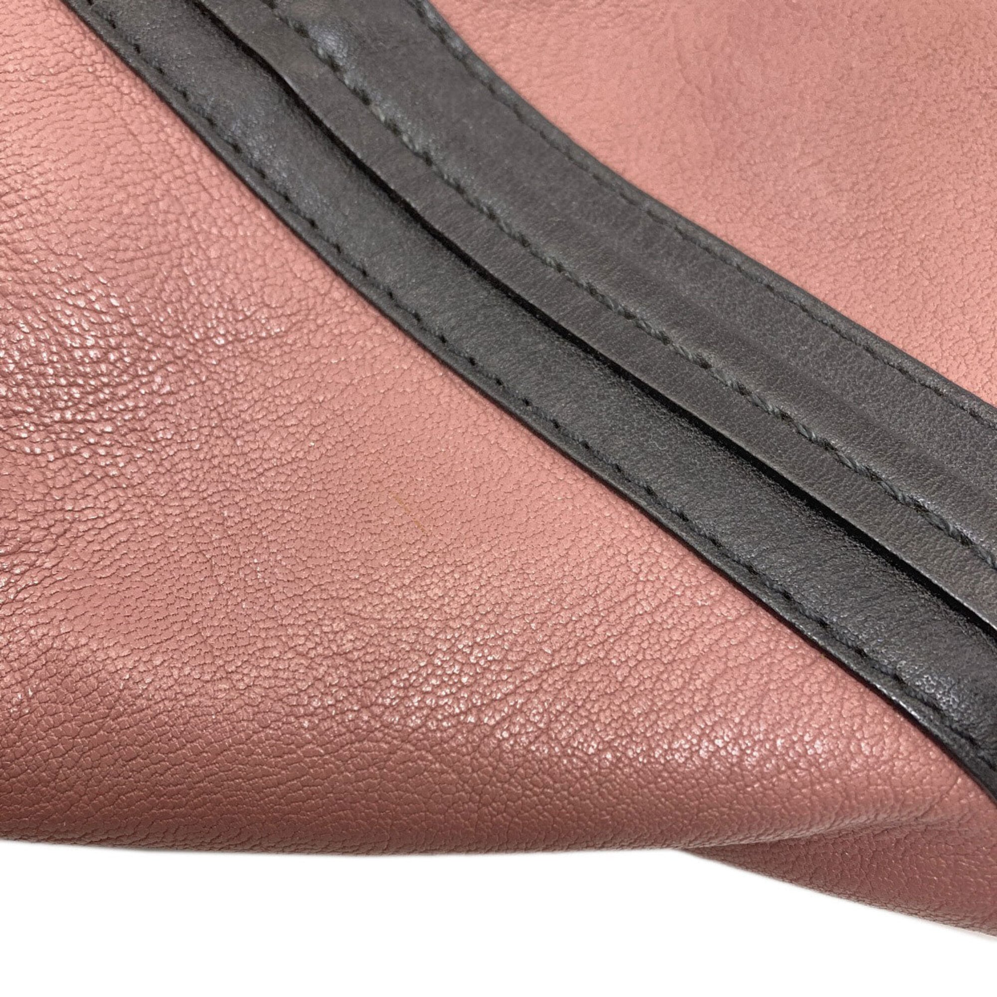 Chloé Alison Black Pink Leather Handbag (Pre-Owned)