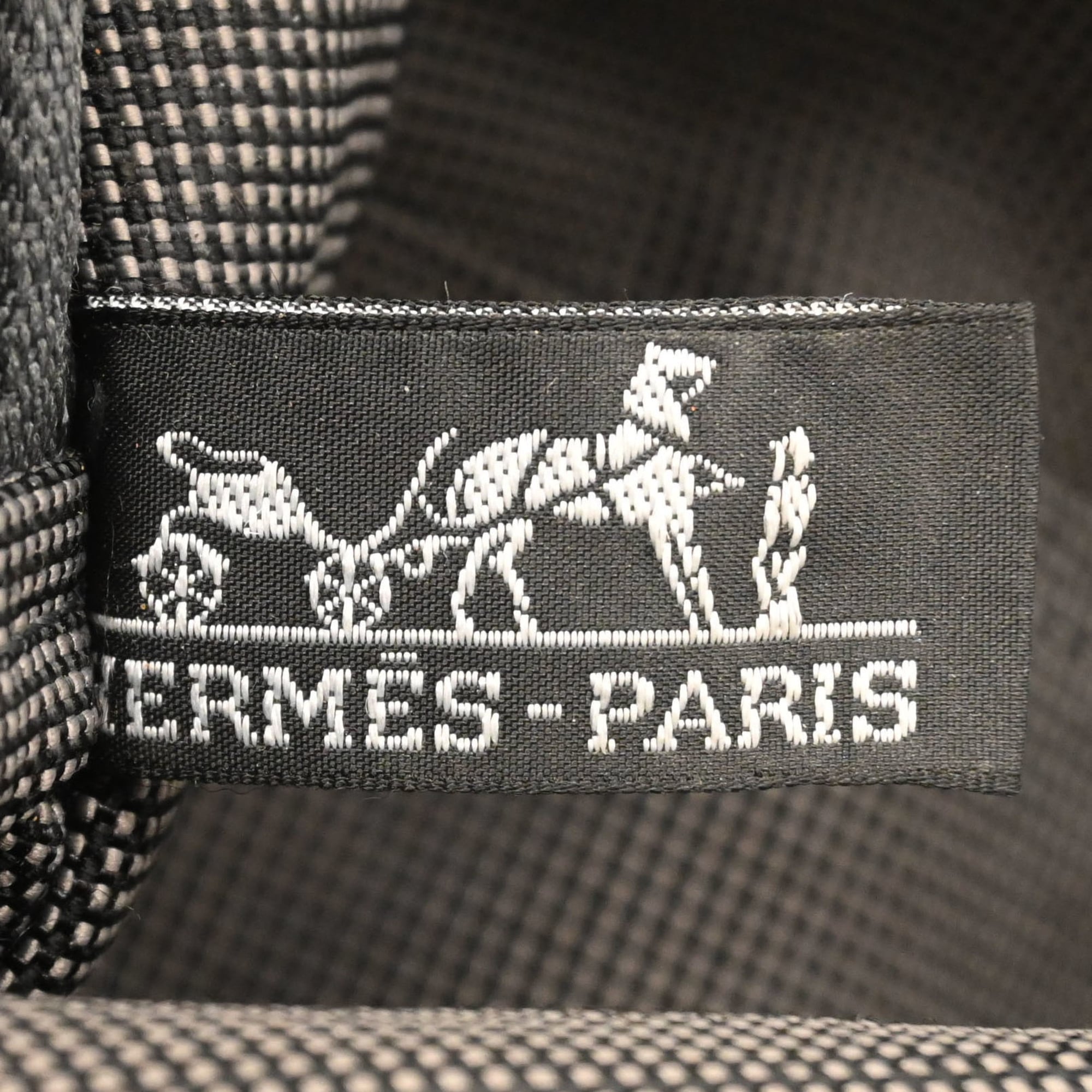 Hermes Her Line Gray Nylon Canvas Backpack (Pre-Owned)