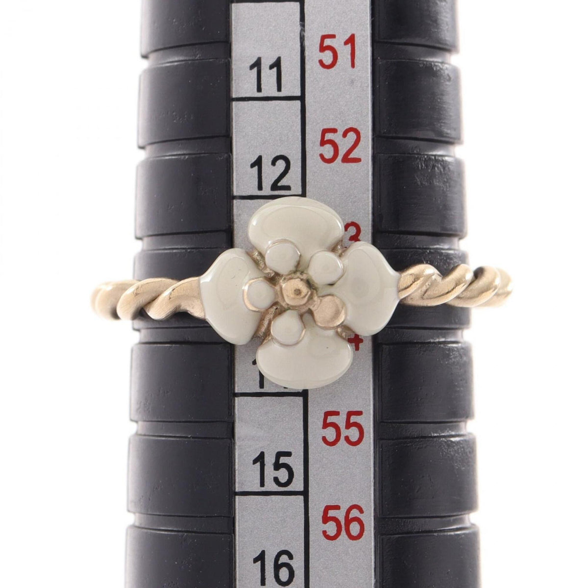 Chanel Gold White Gold Plating Band Ring (Pre-Owned)
