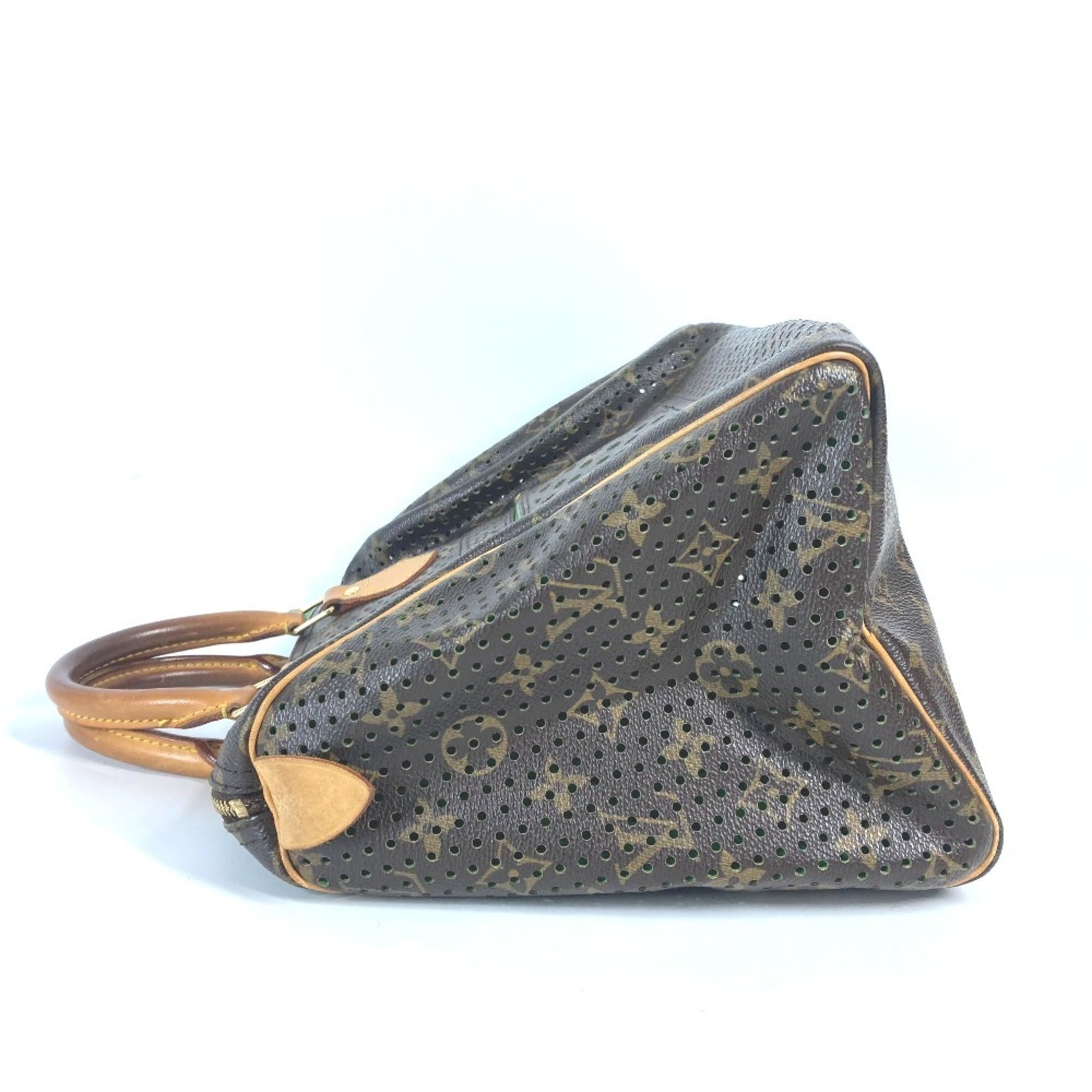 Louis Vuitton Brown Green Monogram Boston Bag Handbag (Pre-Owned)