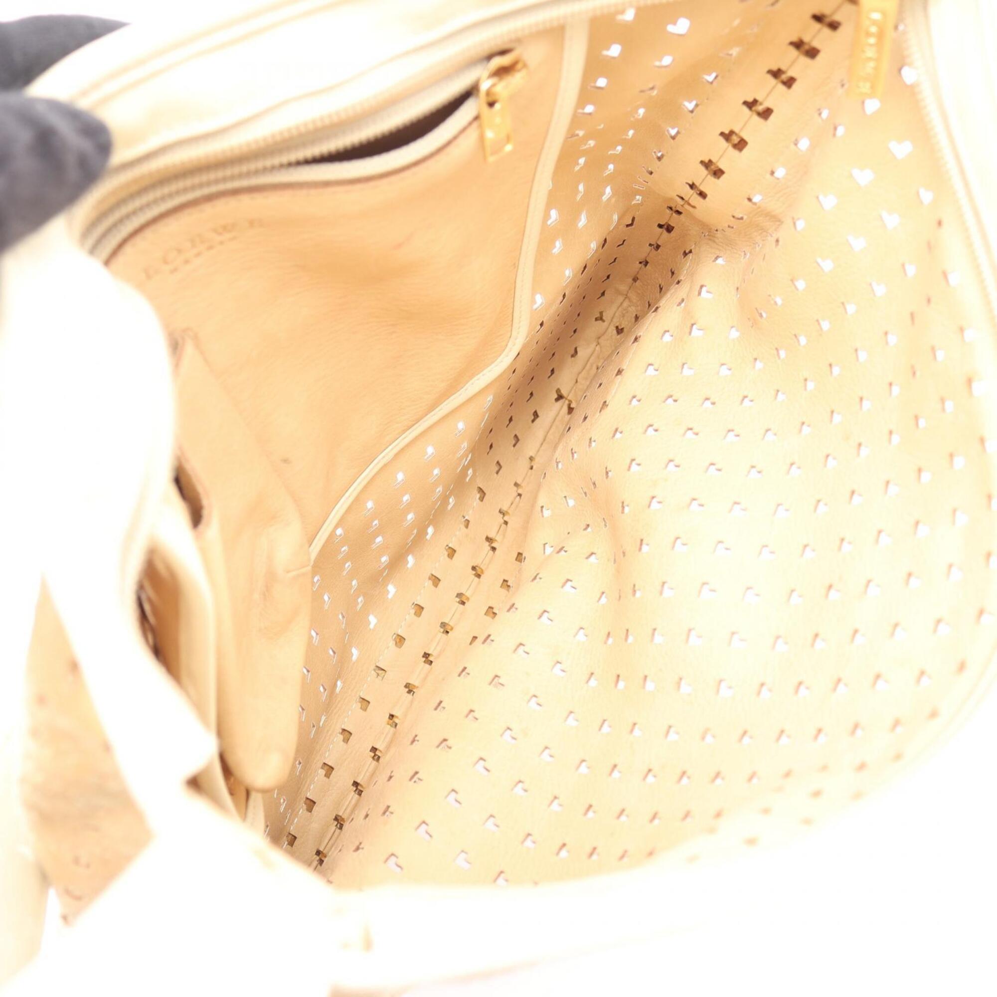 Loewe Beige Ivory Suede Leather Shoulder Bag (Pre-Owned)