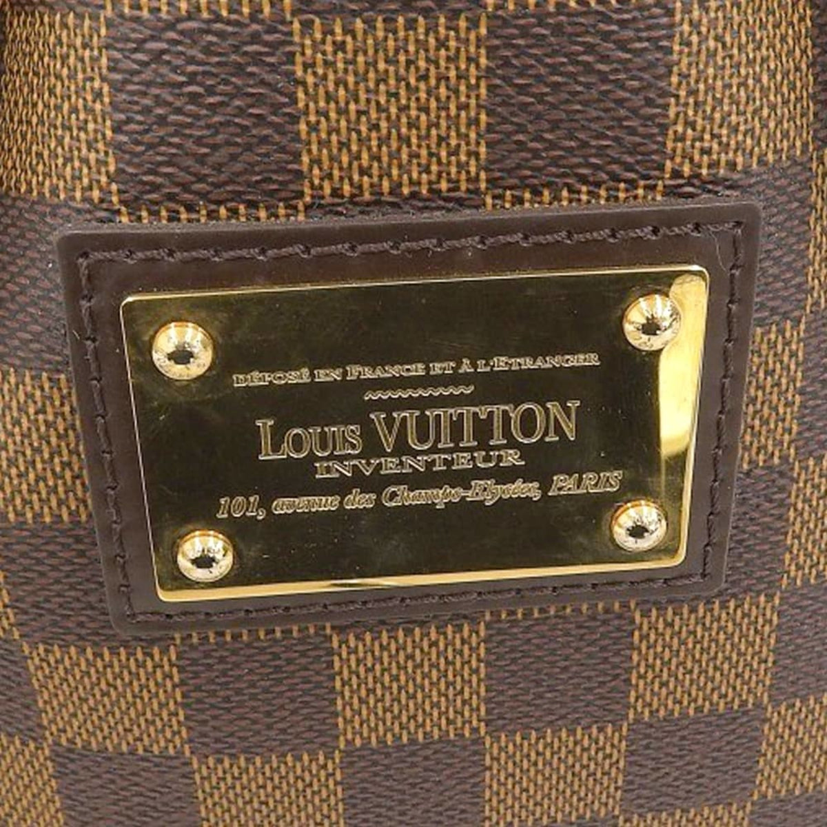 Louis Vuitton Damier Canvas Ebene Pvc Handbag Tote Bag (Pre-Owned)