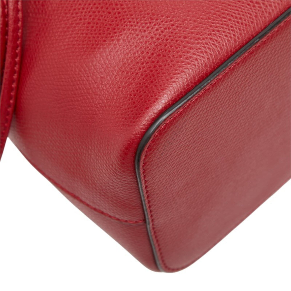 Fendi Red Color Leather Handbag Shoulder Bag (Pre-Owned)