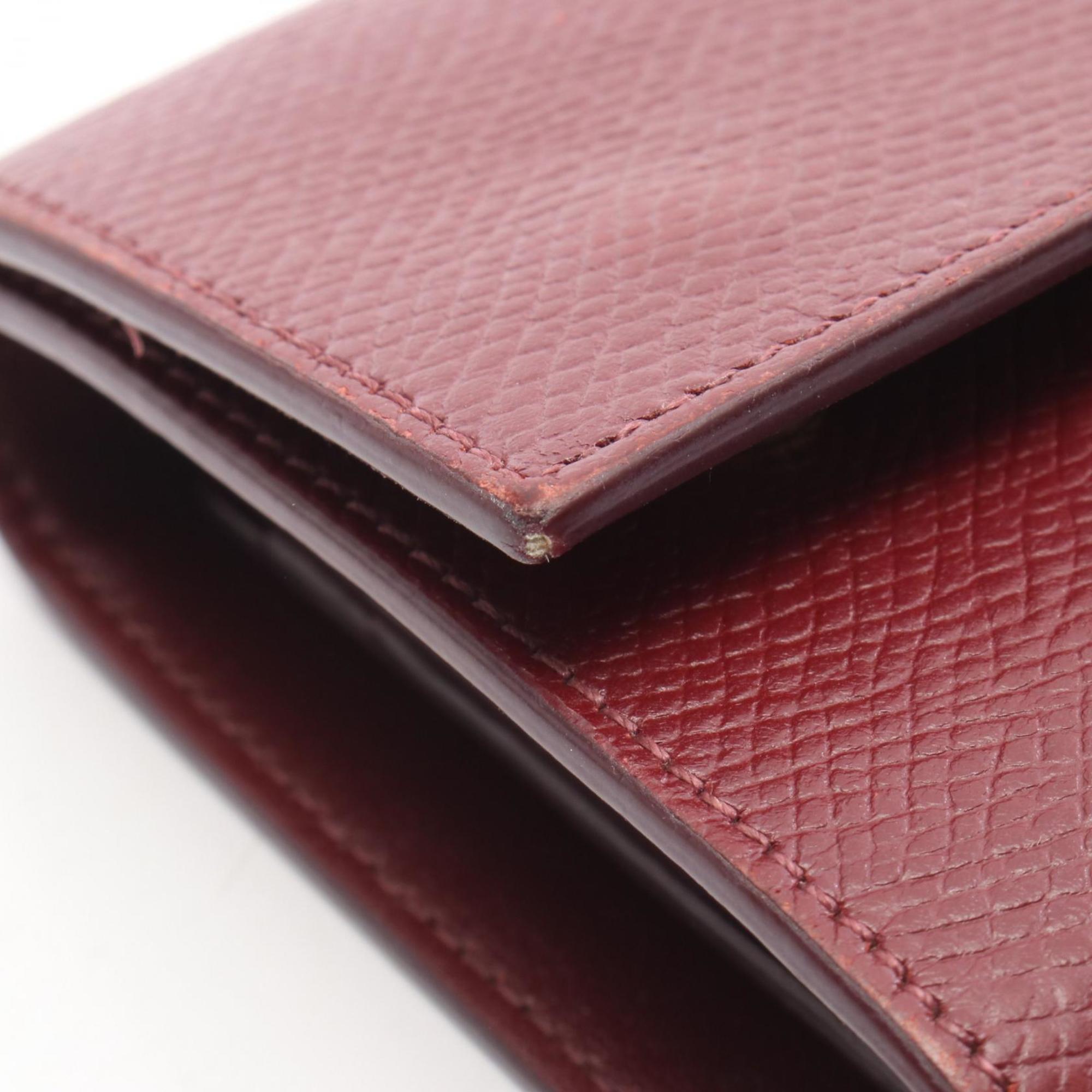 Celine Bordeaux Leather Wallet (Tri-Fold) (Pre-Owned)