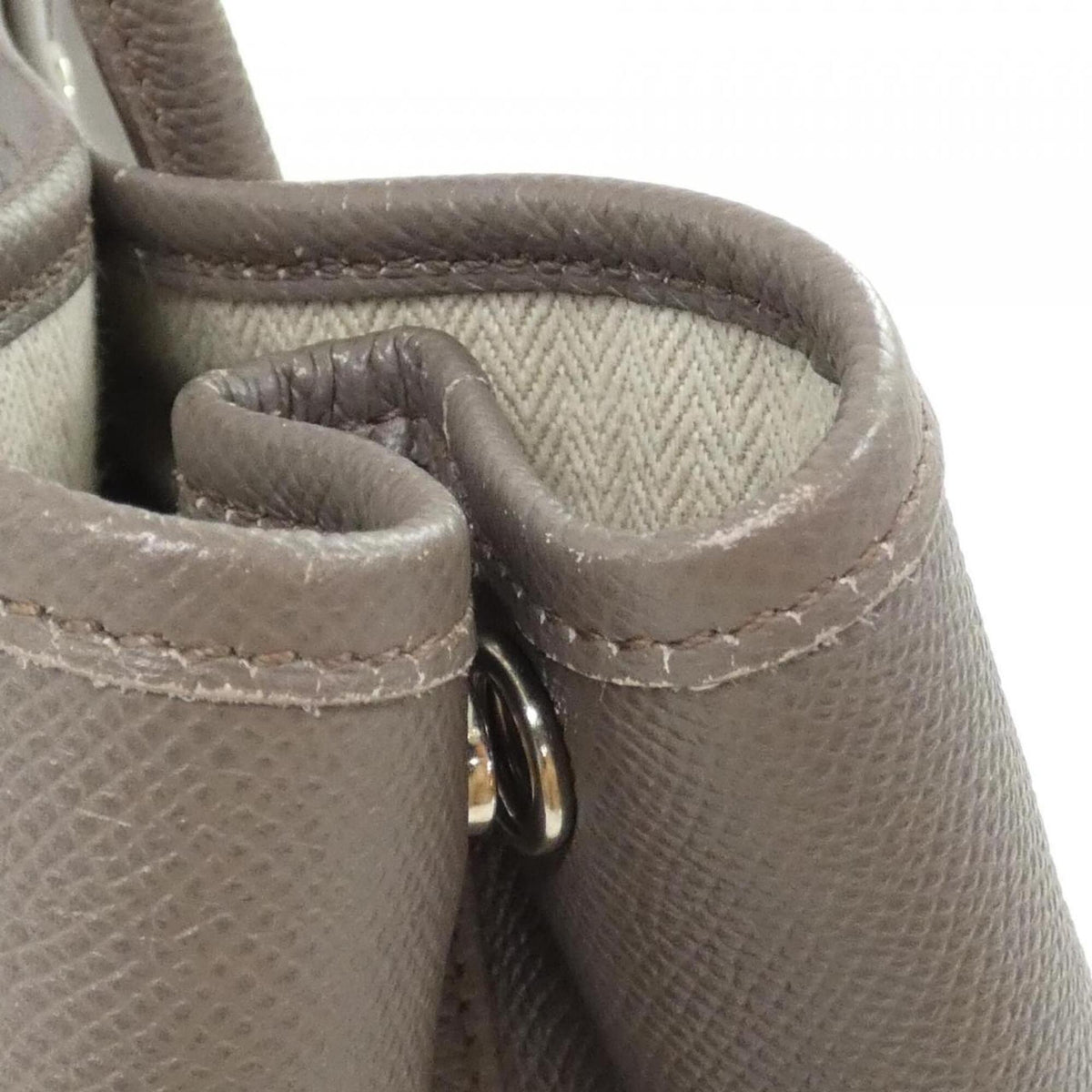 Hermes Etain Gray Epsom Leather Handbag (Pre-Owned)