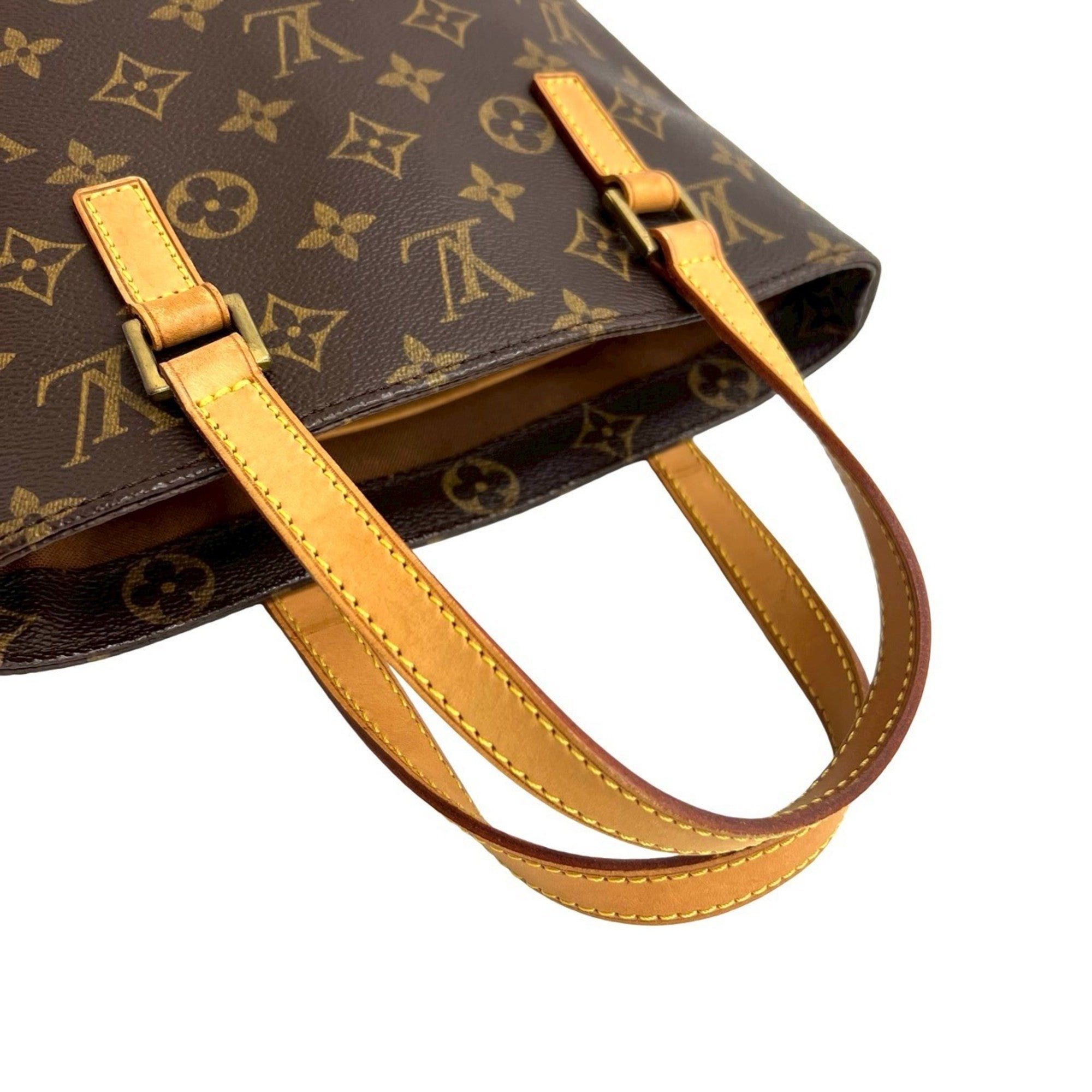 Louis Vuitton Brown Leather Pvc Handbag Tote Bag (Pre-Owned)