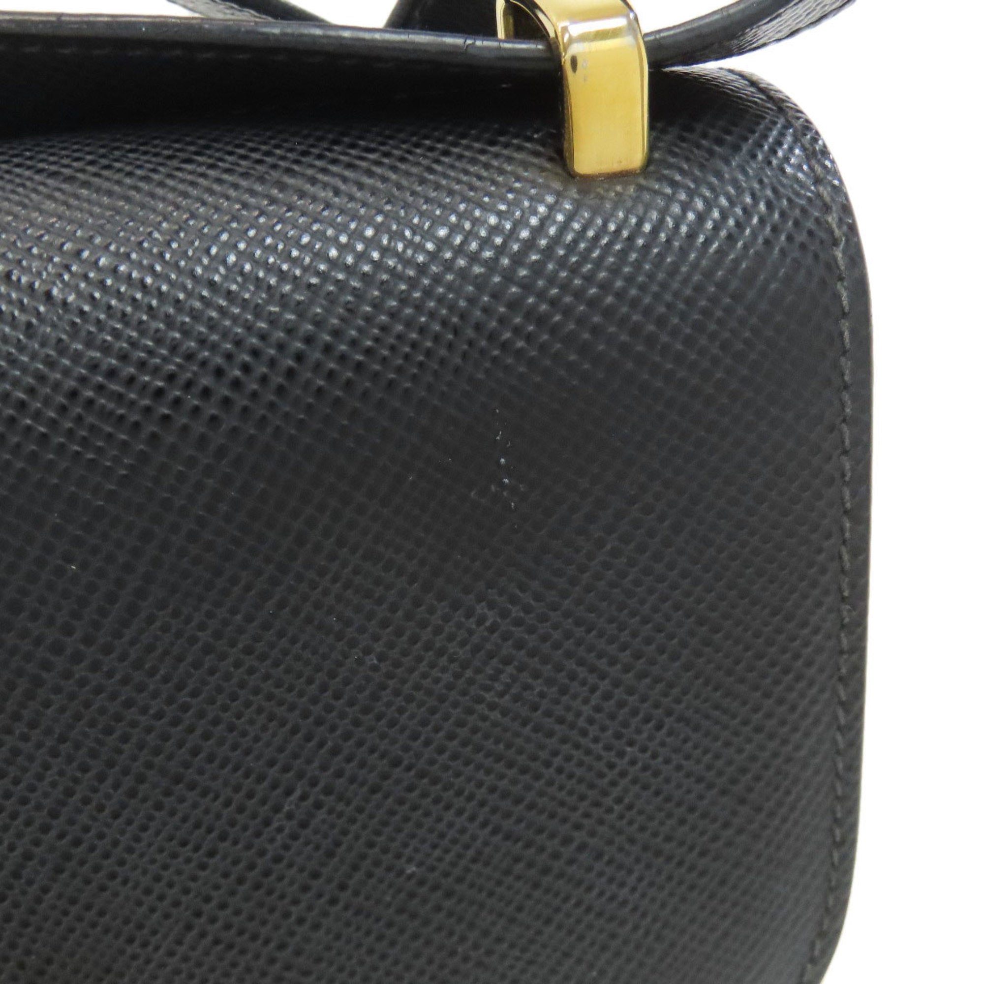 Prada Saffiano Black Saffiano Shoulder Bag (Pre-Owned)
