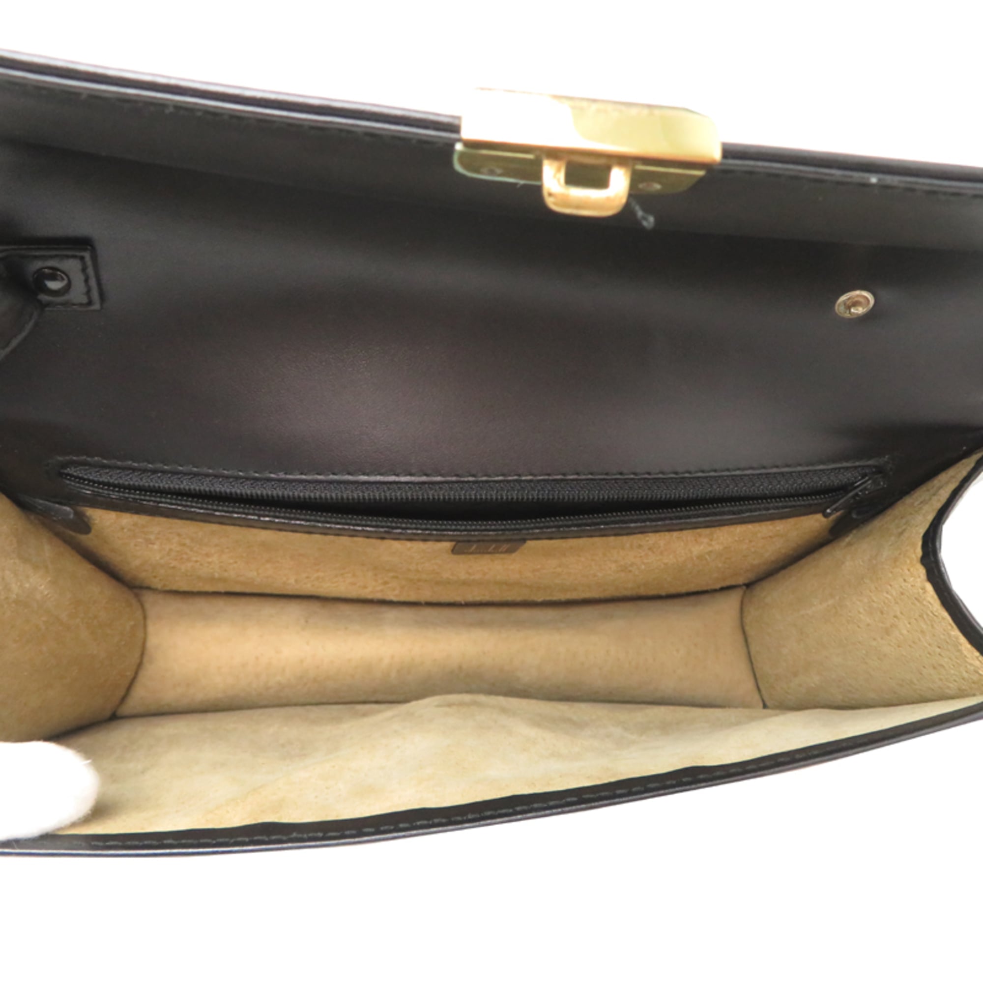 Dunhill Black Leather Clutch Bag (Pre-Owned)