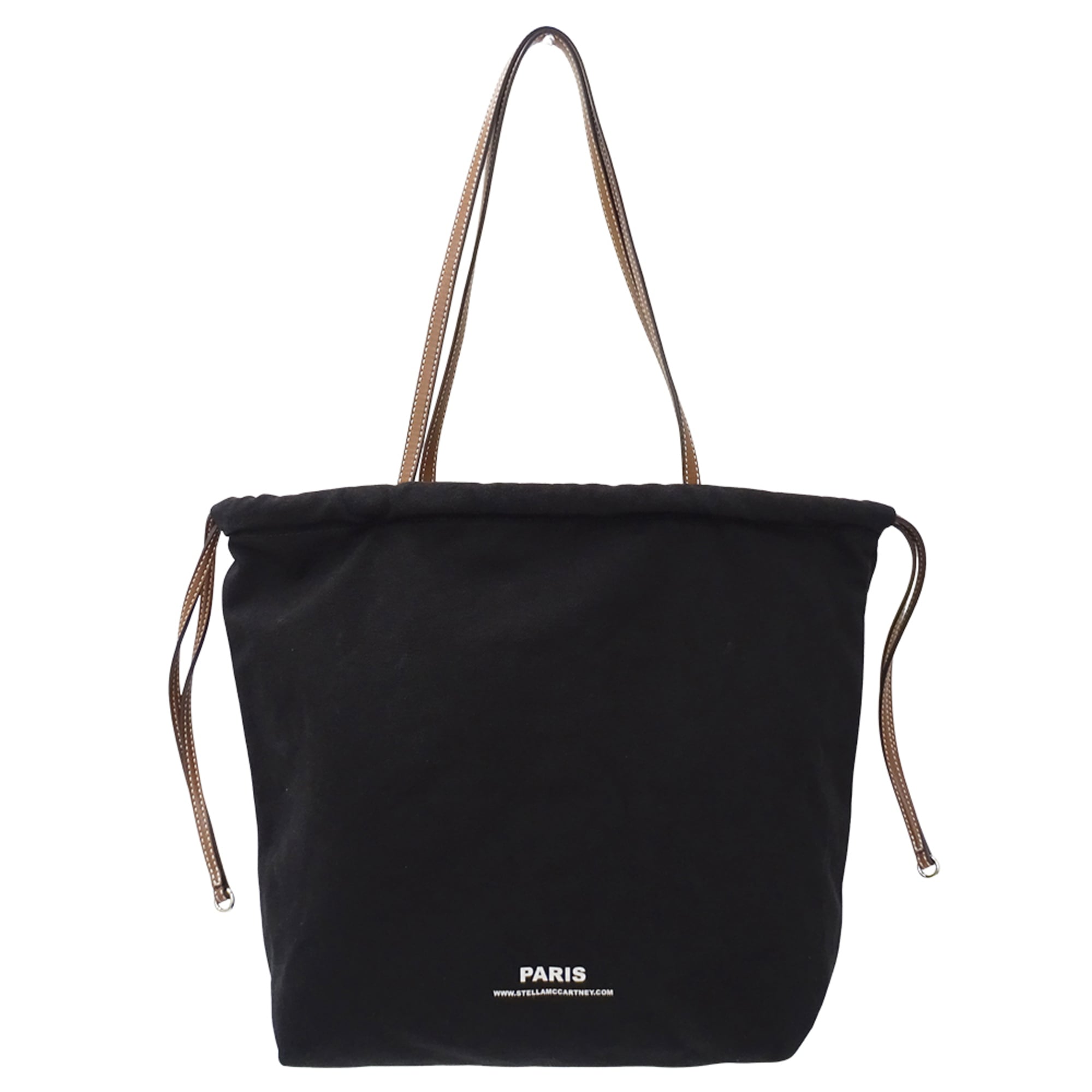 Stella Mccartney Black Canvas Handbag Tote Bag (Pre-Owned)