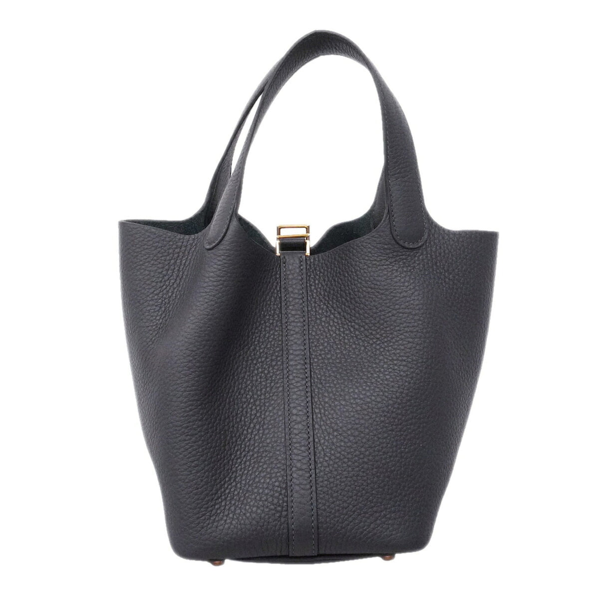 Hermes Blue Nuit Taurillon Clemence Leather Handbag (Pre-Owned)